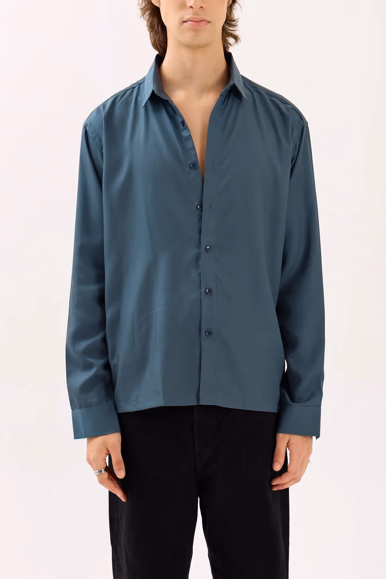 Slate Grey Drape Shirt  image 4