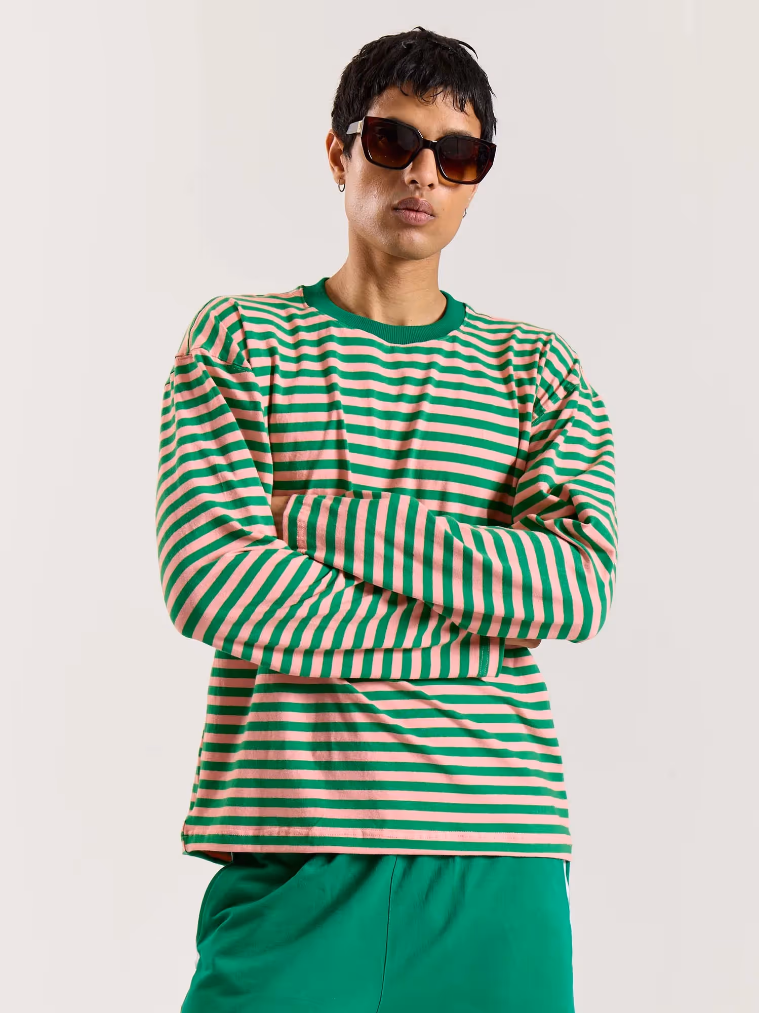 Sour Candy Striped Loose Fit Cropped T-Shirt image 3