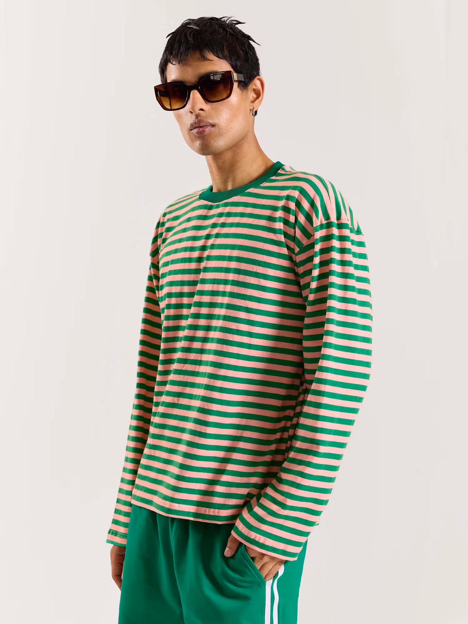 Sour Candy Striped Loose Fit Cropped T-Shirt image 5
