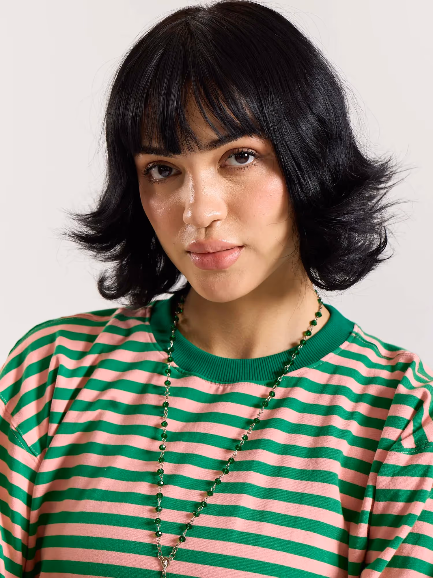 Sour Candy Striped Loose Fit Cropped T-Shirt image 8