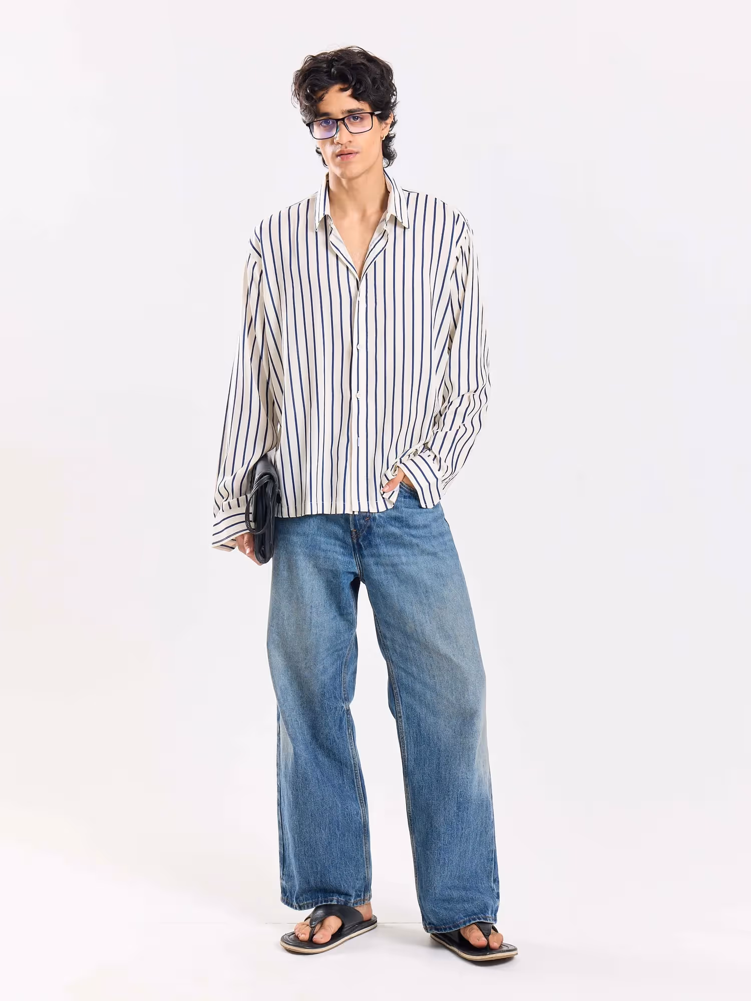 Striped Drape Shirt image 1