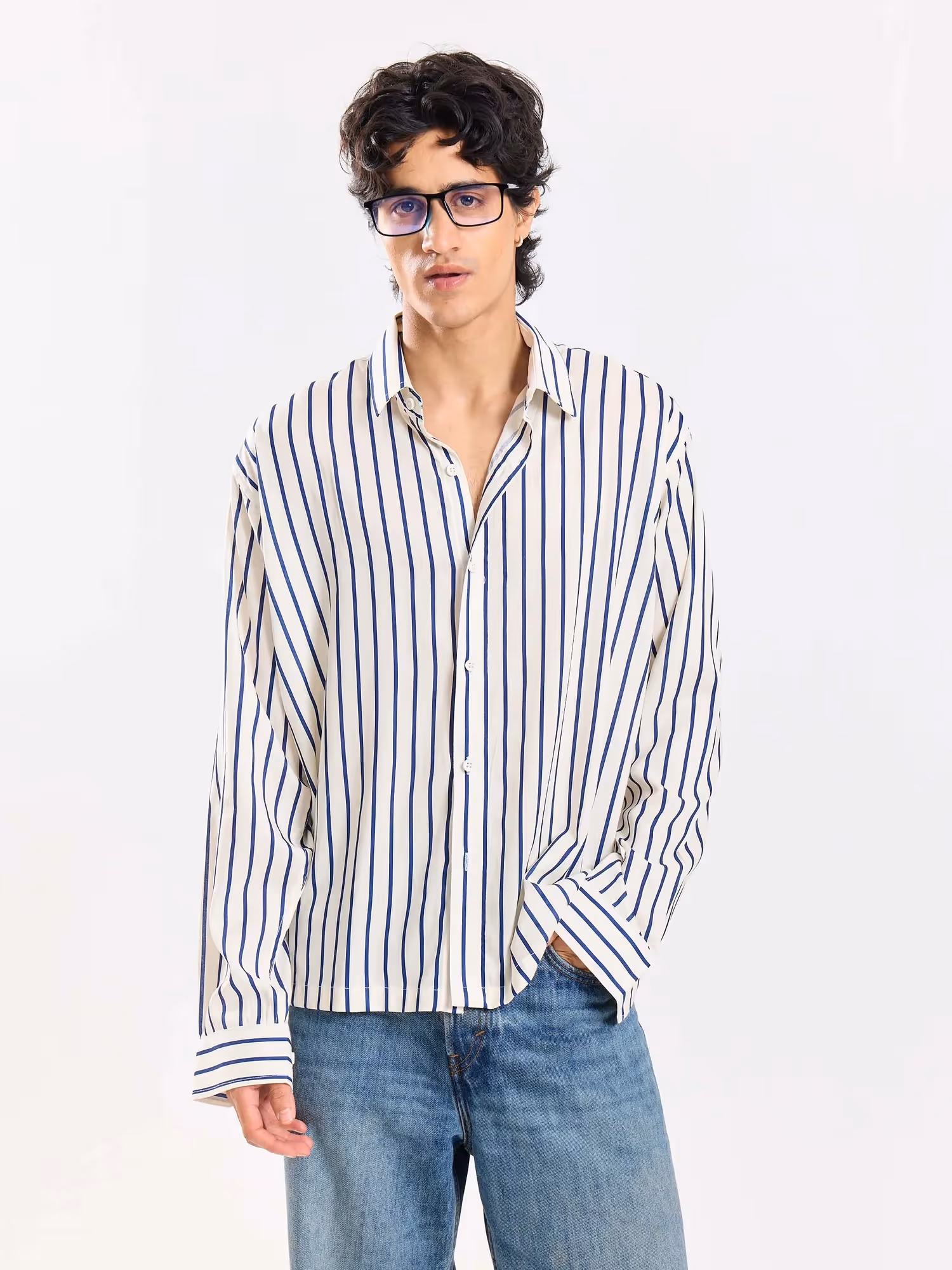 Striped Drape Shirt image 2