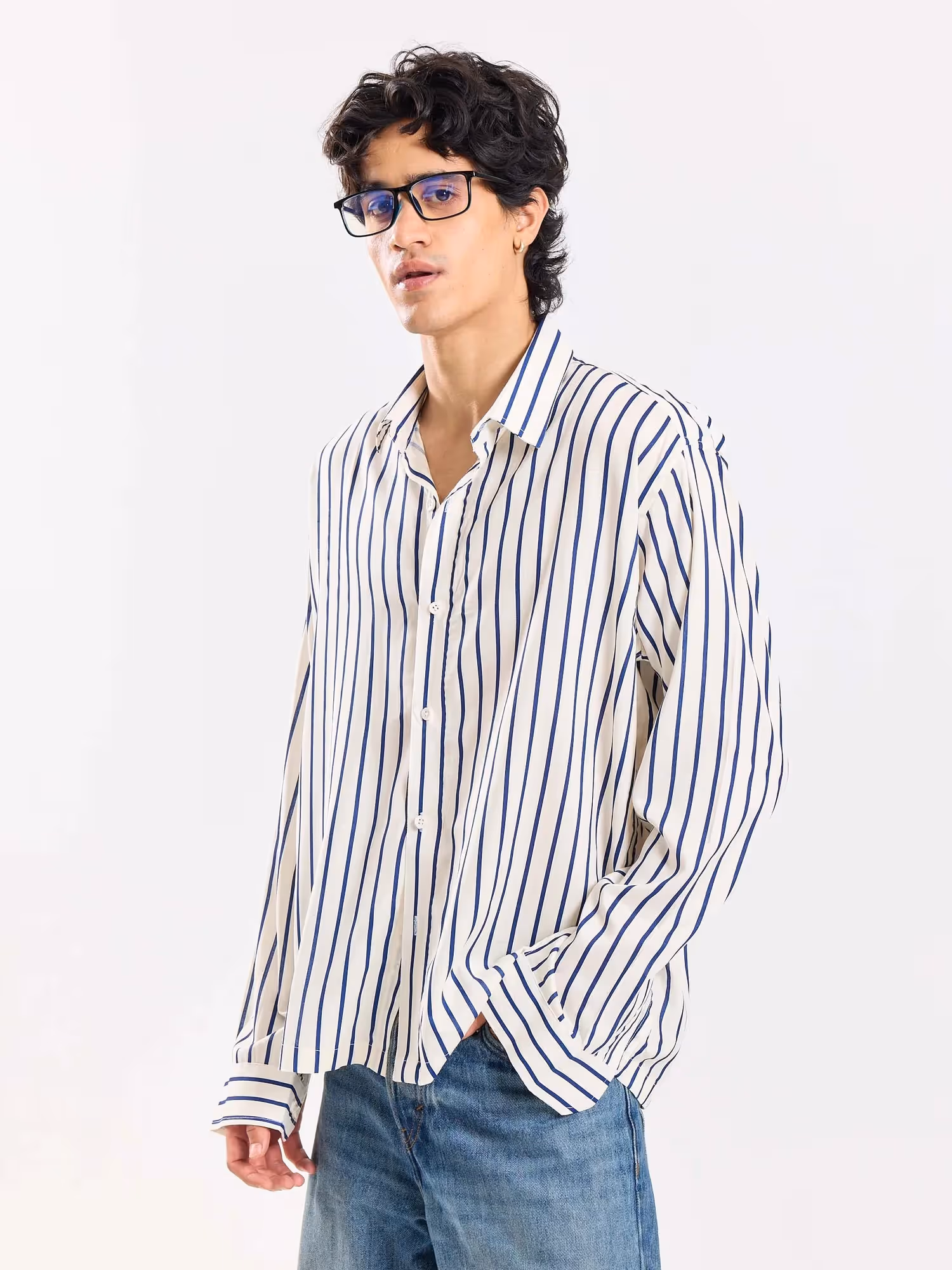Striped Drape Shirt image 5