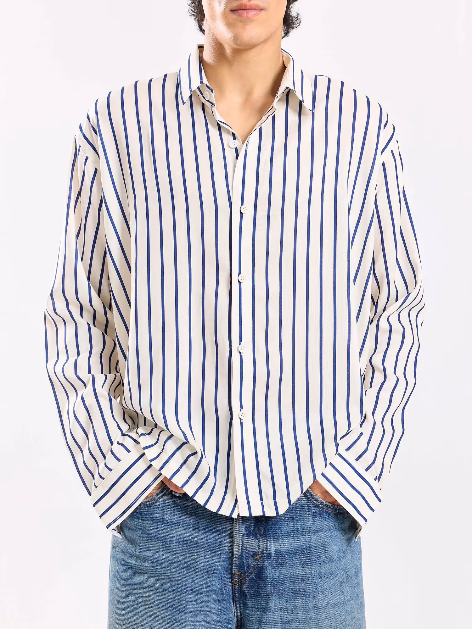Striped Drape Shirt image 6