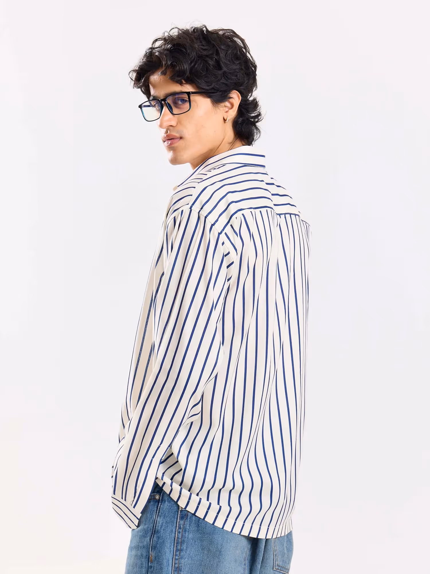Striped Drape Shirt image 7