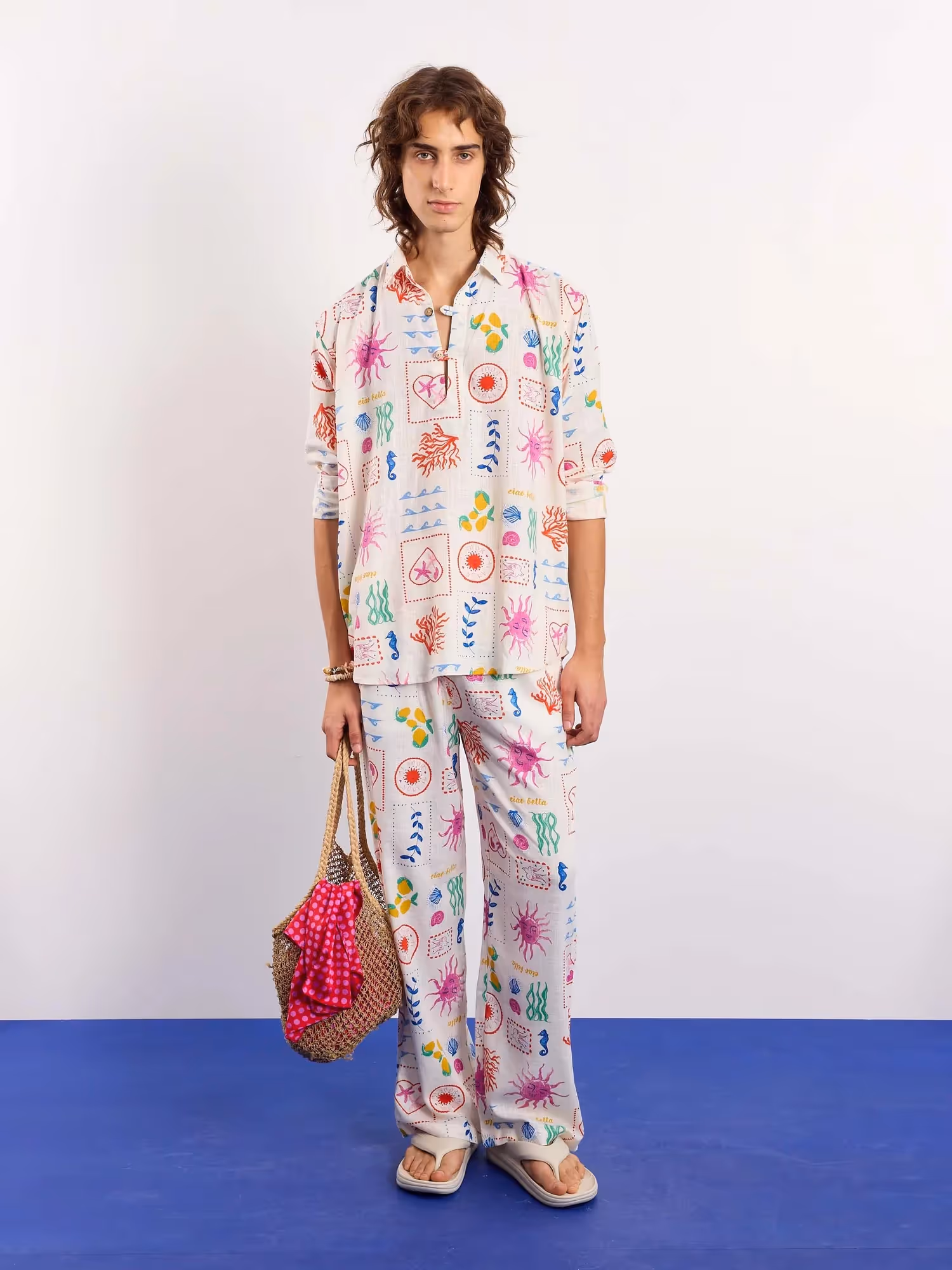 Sun & The Sea Printed Linen Pullover image 1
