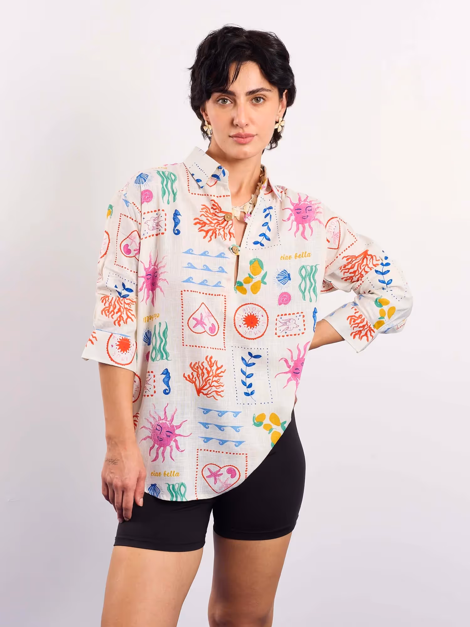 Sun & The Sea Printed Linen Pullover image 4