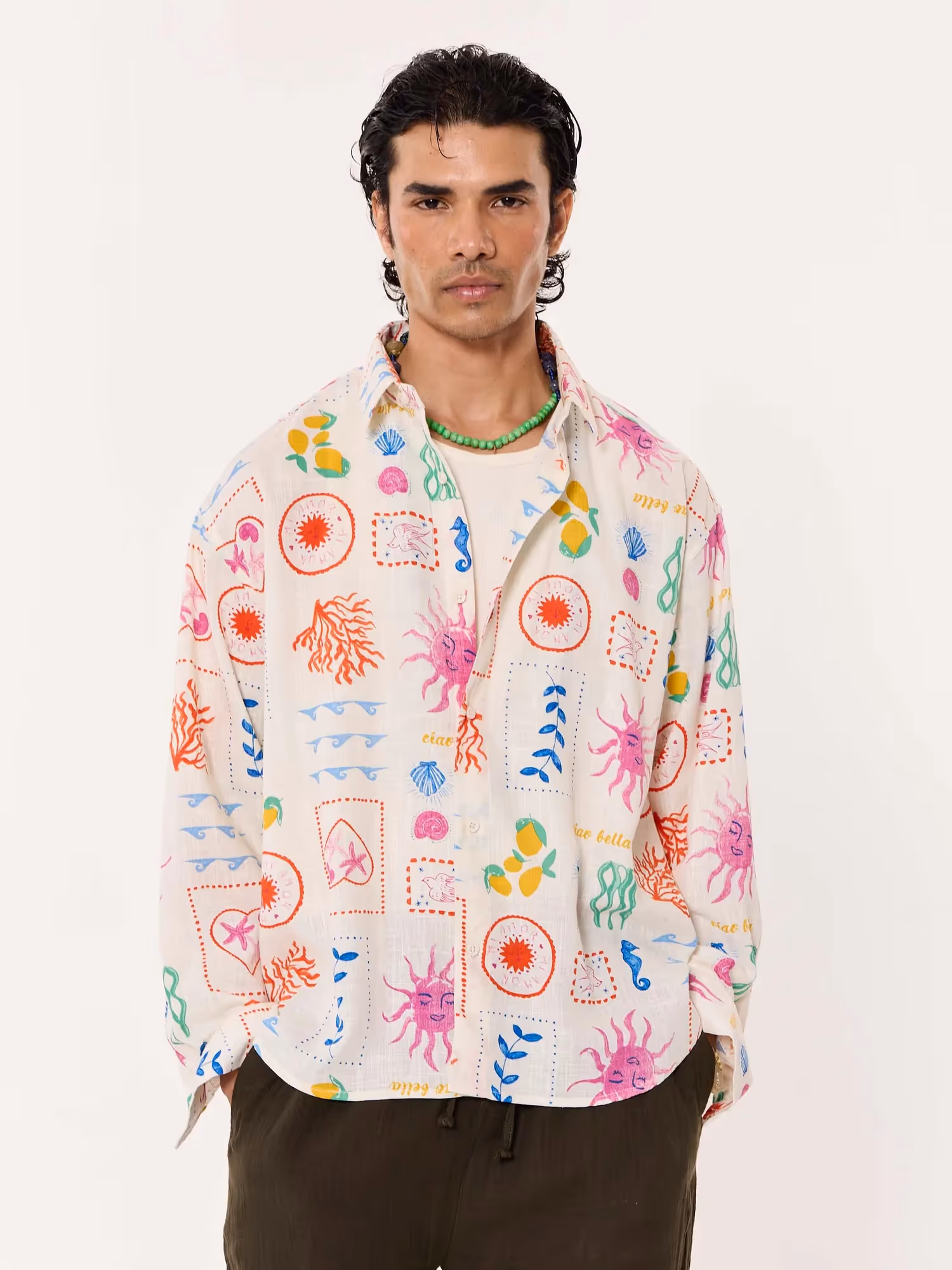 Sun & The Sea Printed Linen Shirt image 3