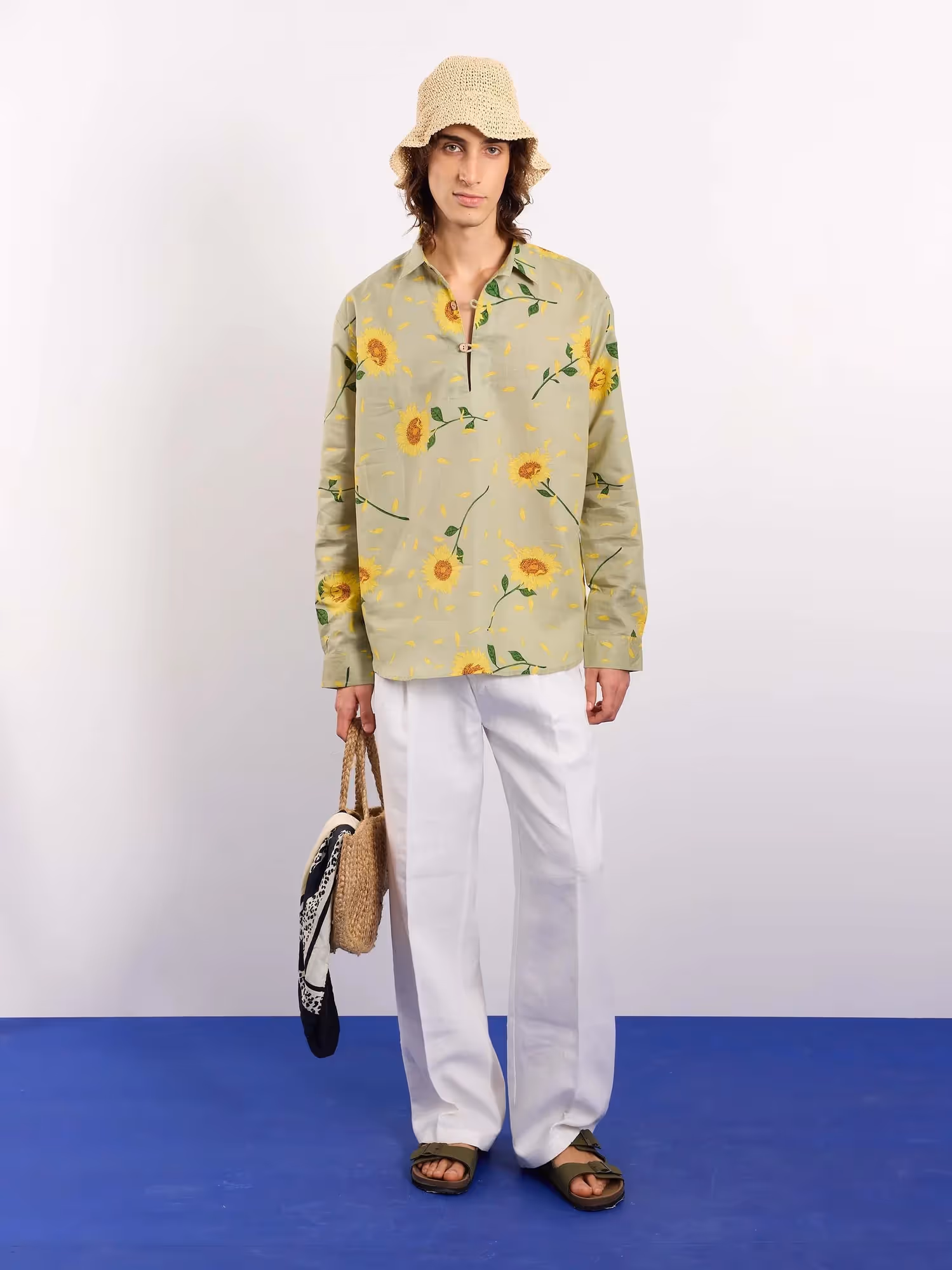 Sunflower Fields Linen Pullover image 1