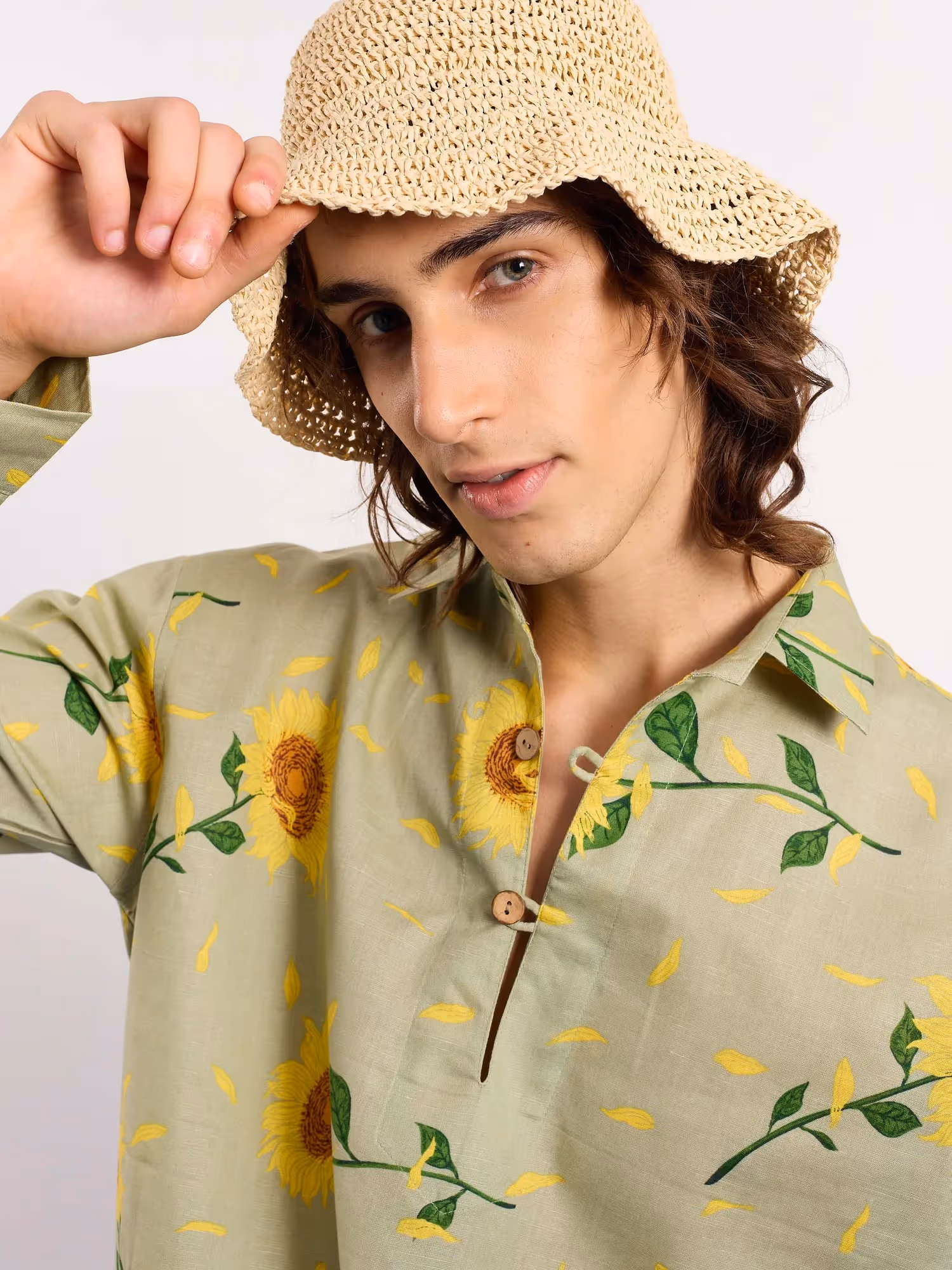 Sunflower Fields Linen Pullover image 5