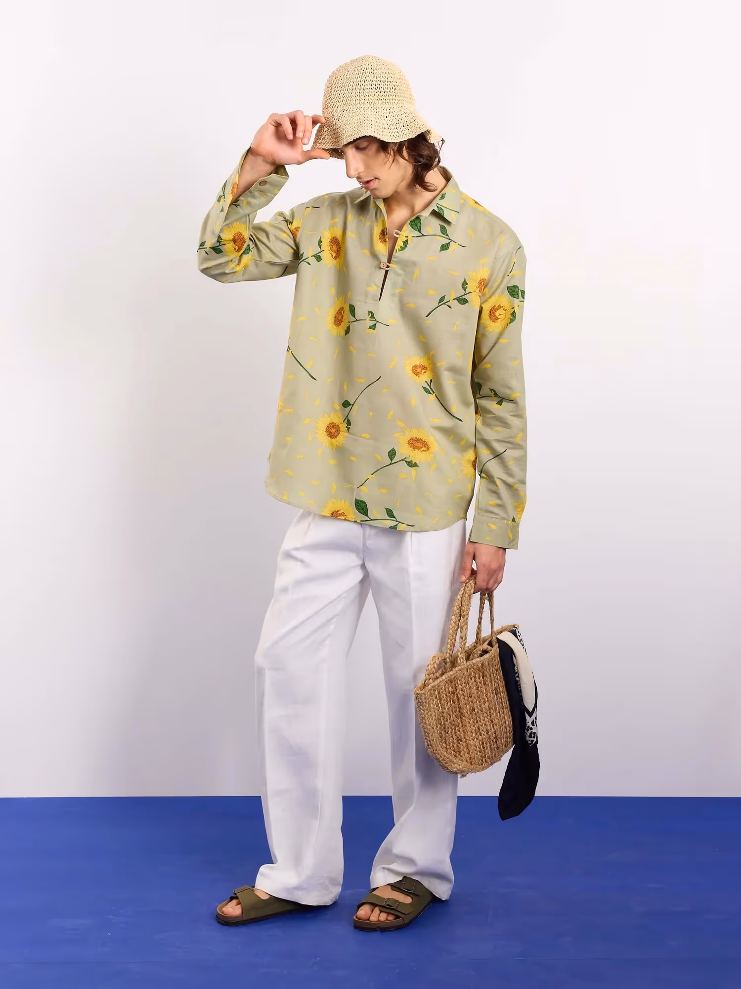 Sunflower Fields Linen Pullover image 6