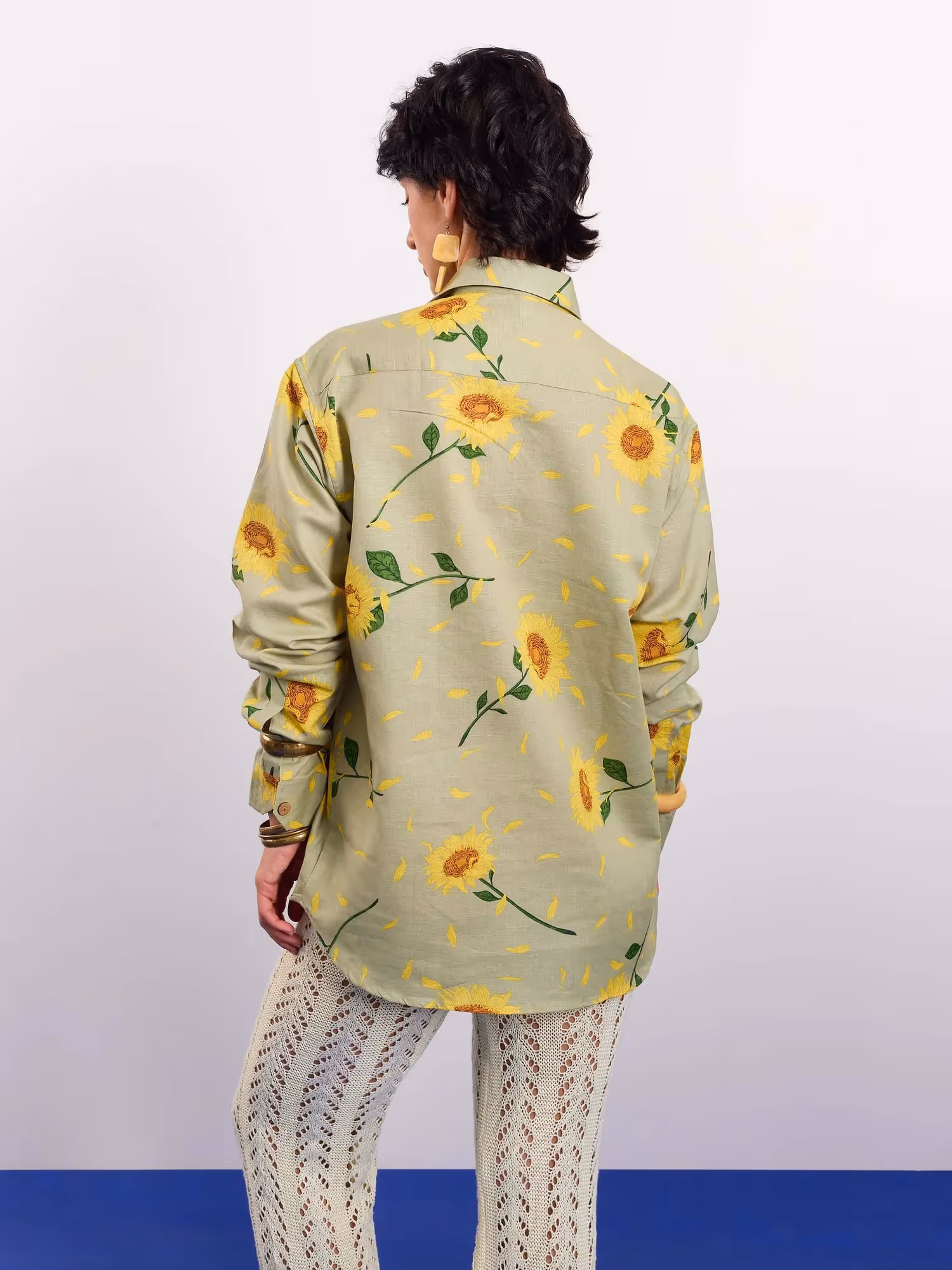 Sunflower Fields Linen Pullover image 8