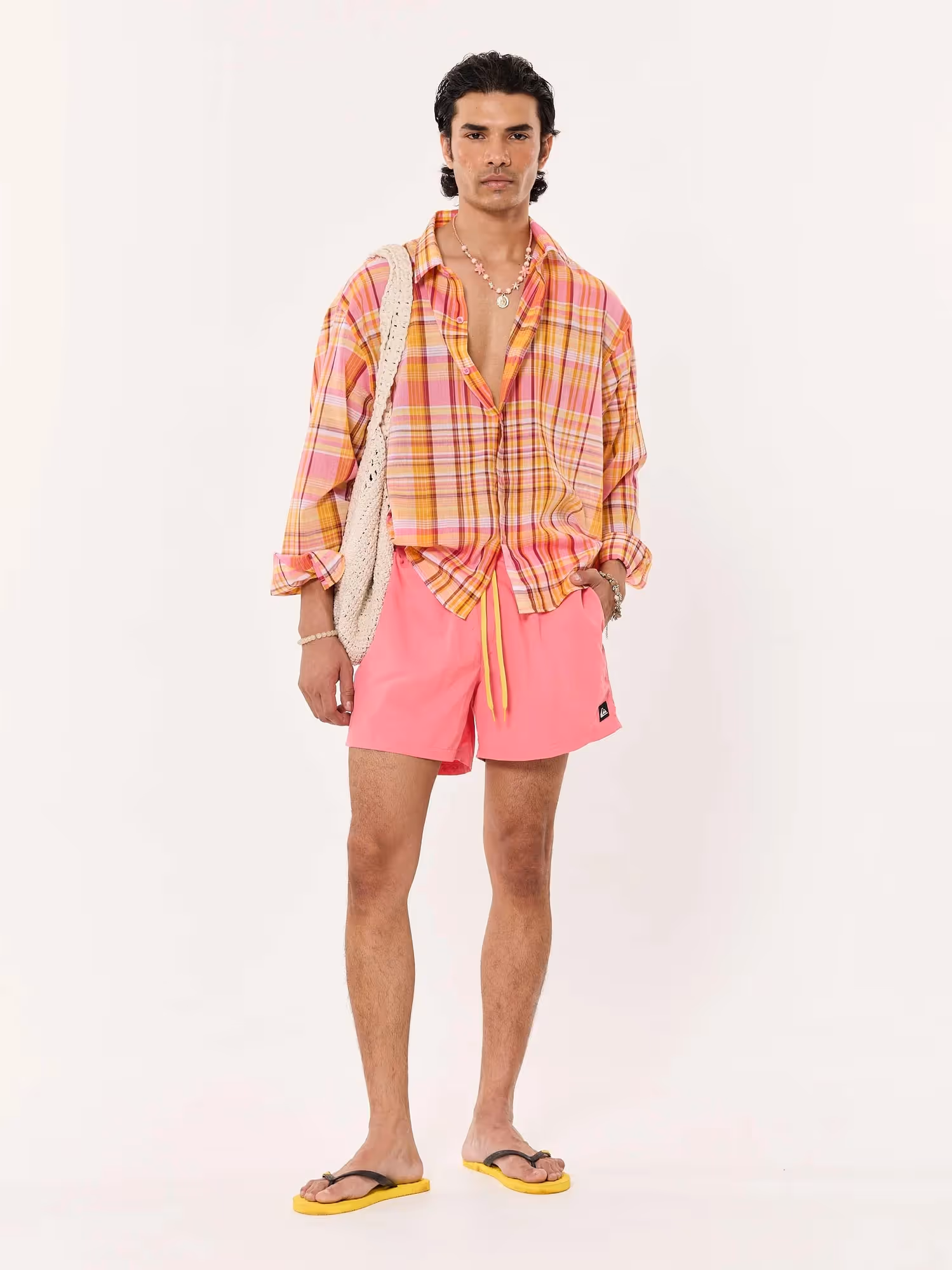 Sunset Madras Checks Cropped Shirt  image 1