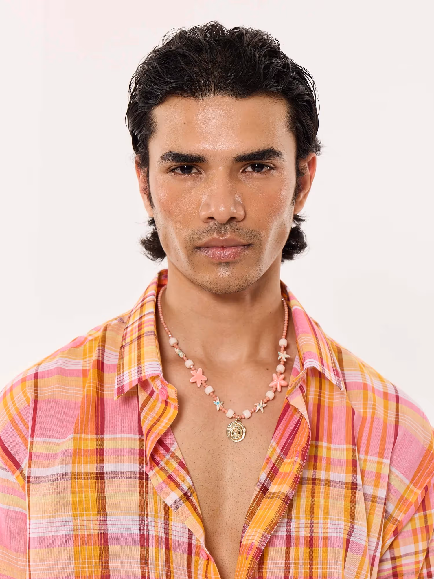 Sunset Madras Checks Cropped Shirt  image 7