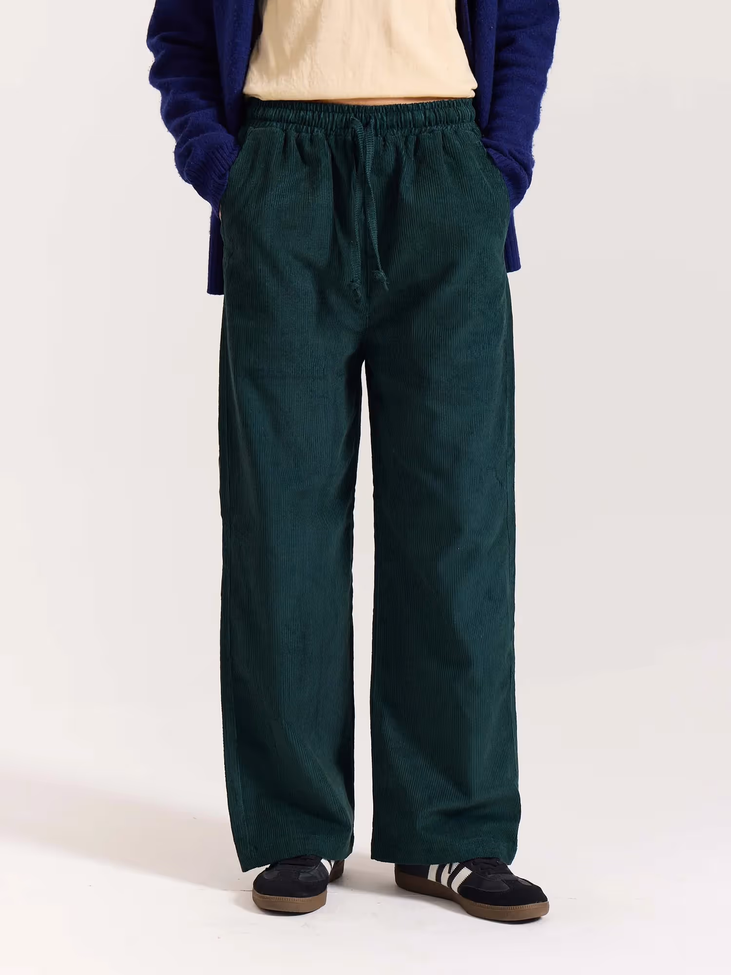 Teal Green Corduroy Pull-on Pants  image 4