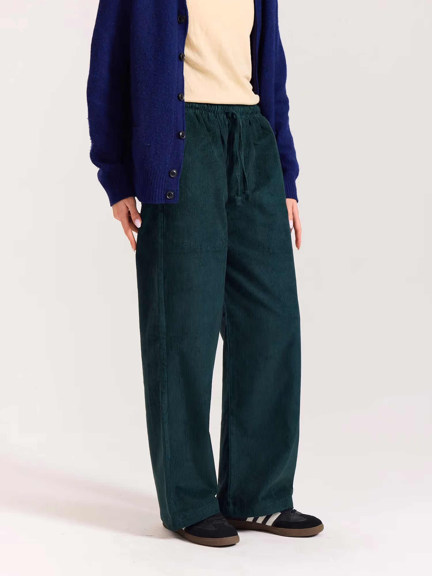 Teal Green Corduroy Pull-on Pants  image 5