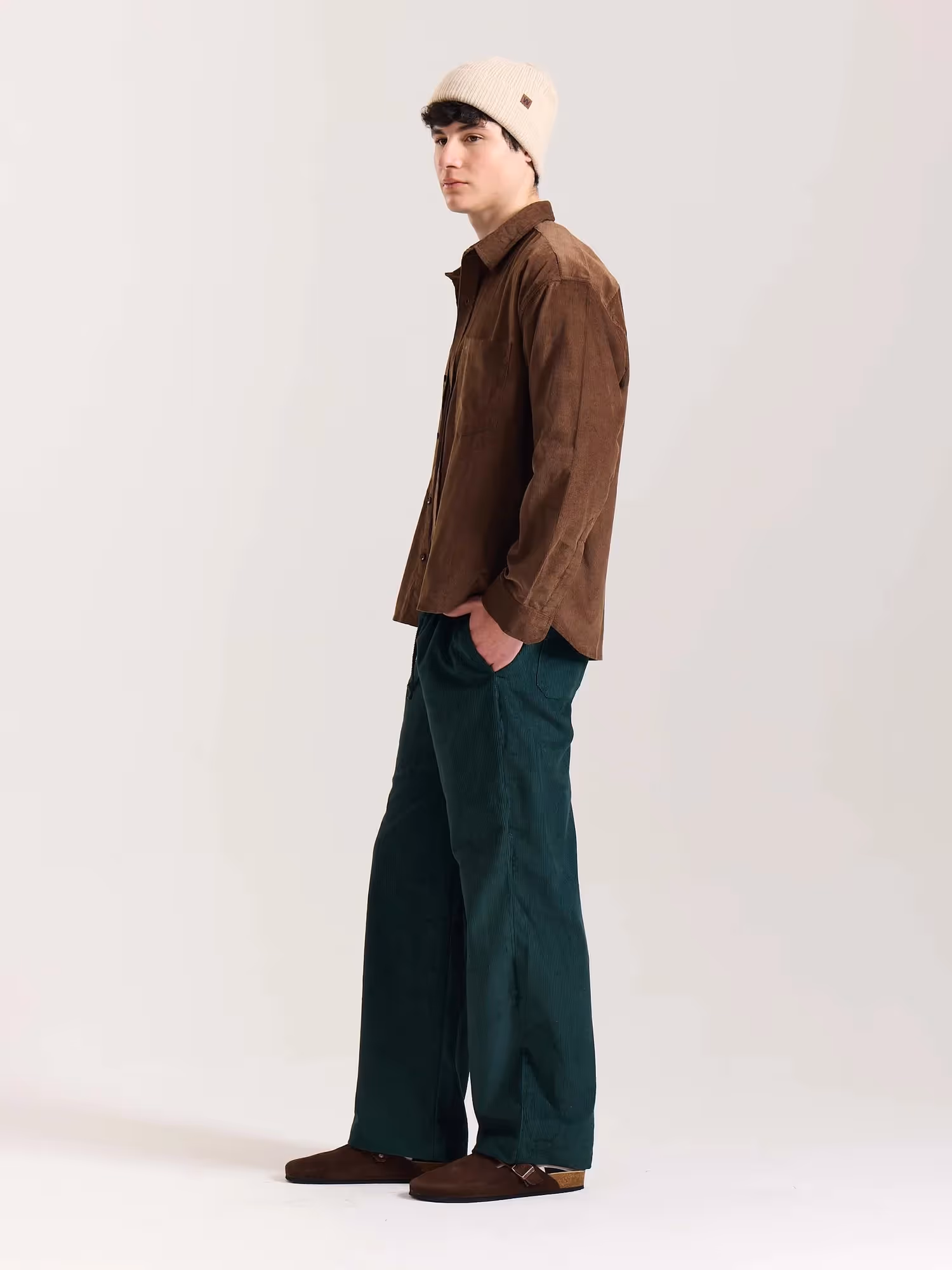 Teal Green Corduroy Pull-on Pants  image 7