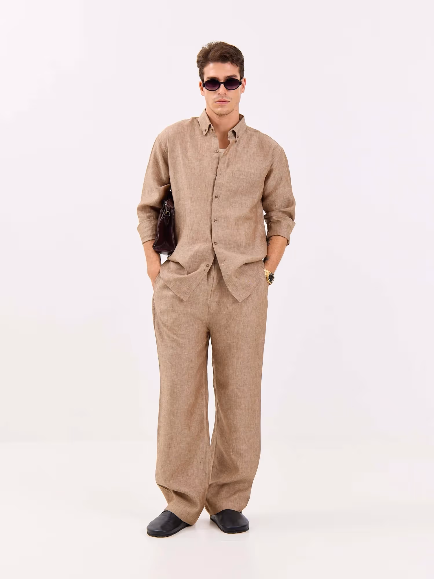 Textured Irish Linen Shirt image 1