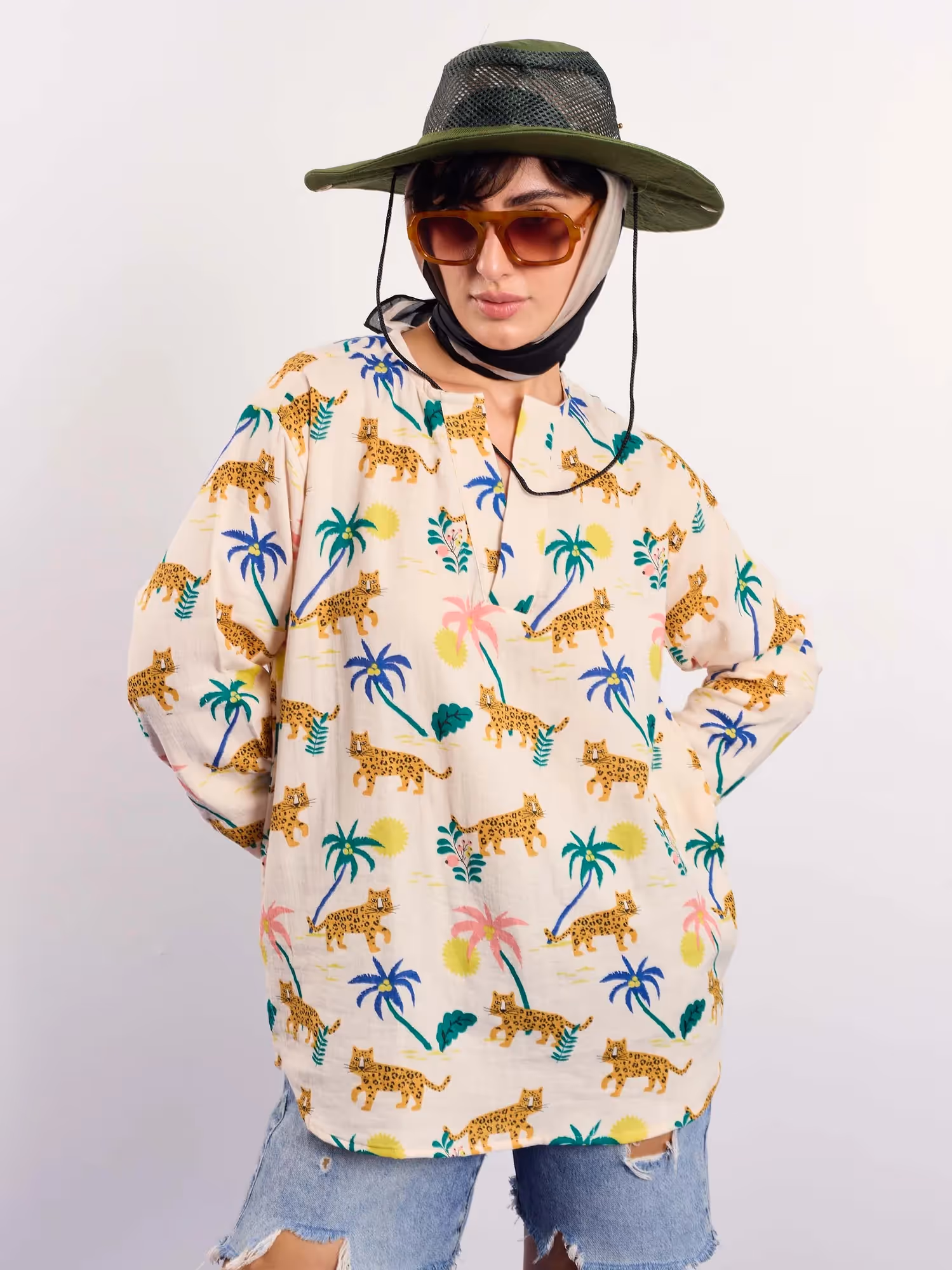Tropical Safari Gauze Pullover  image 4