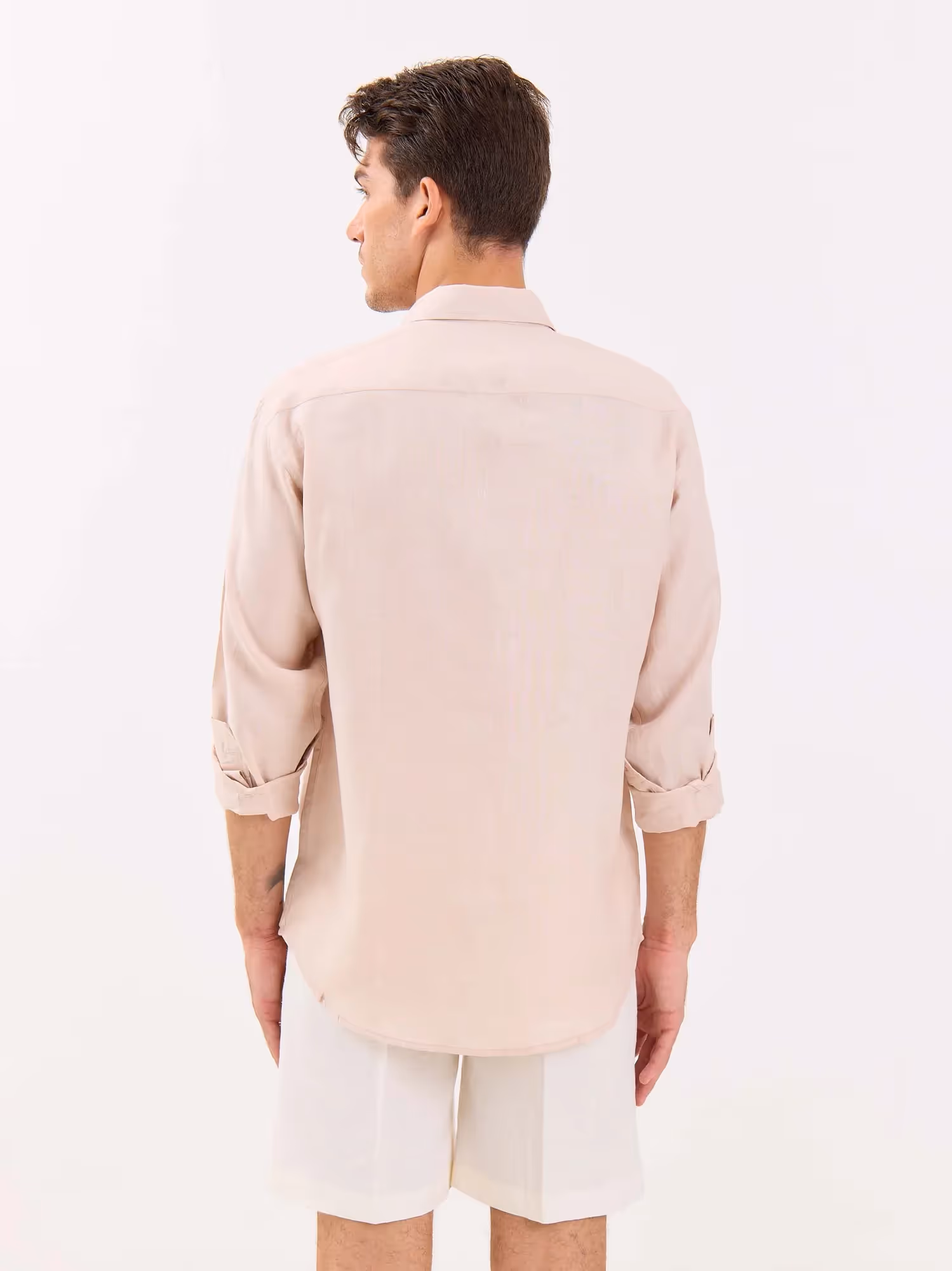 Very Light Pink Irish Linen Shirt image 7