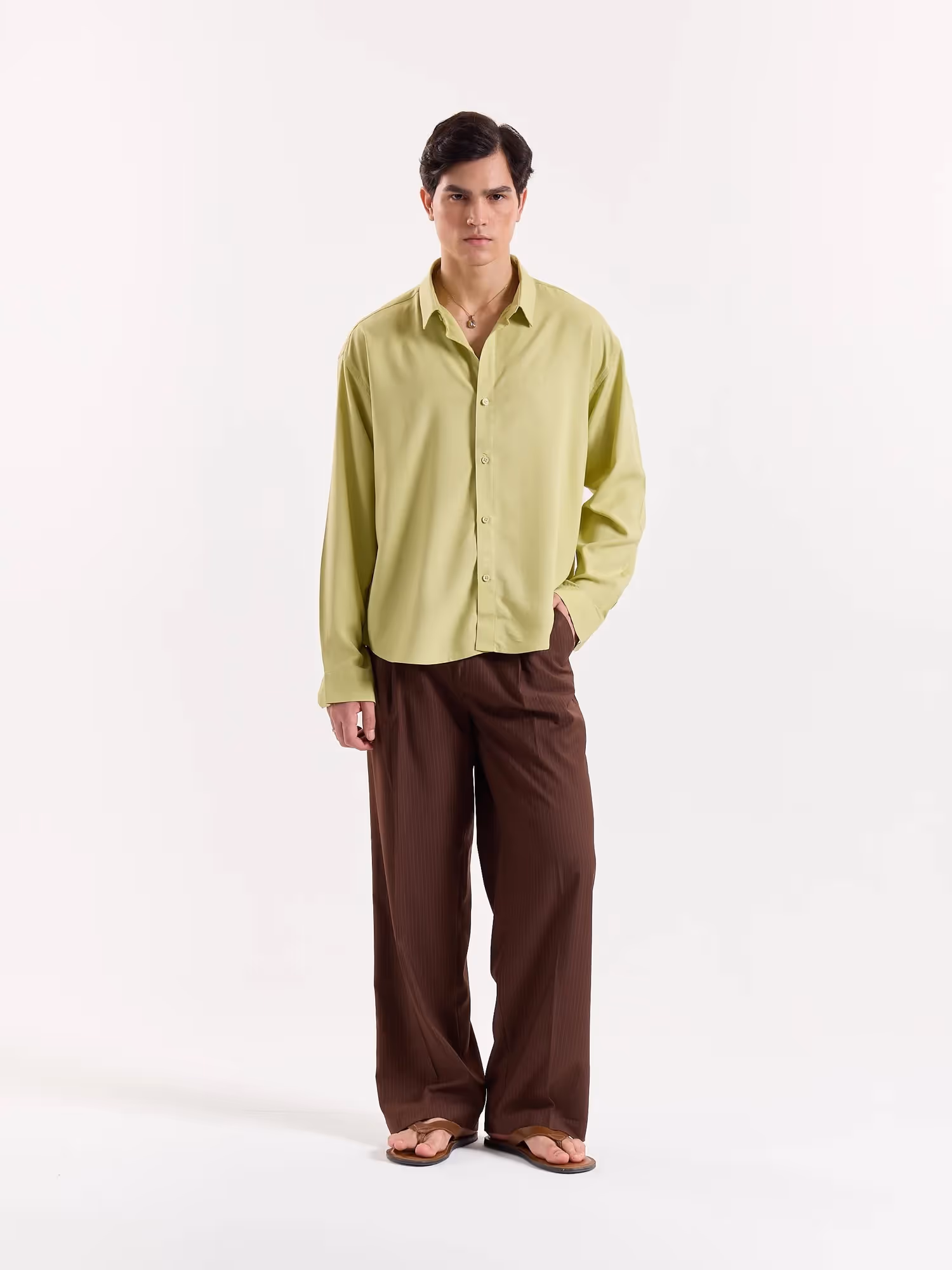 Vivid Jade Drape Shirt image 1