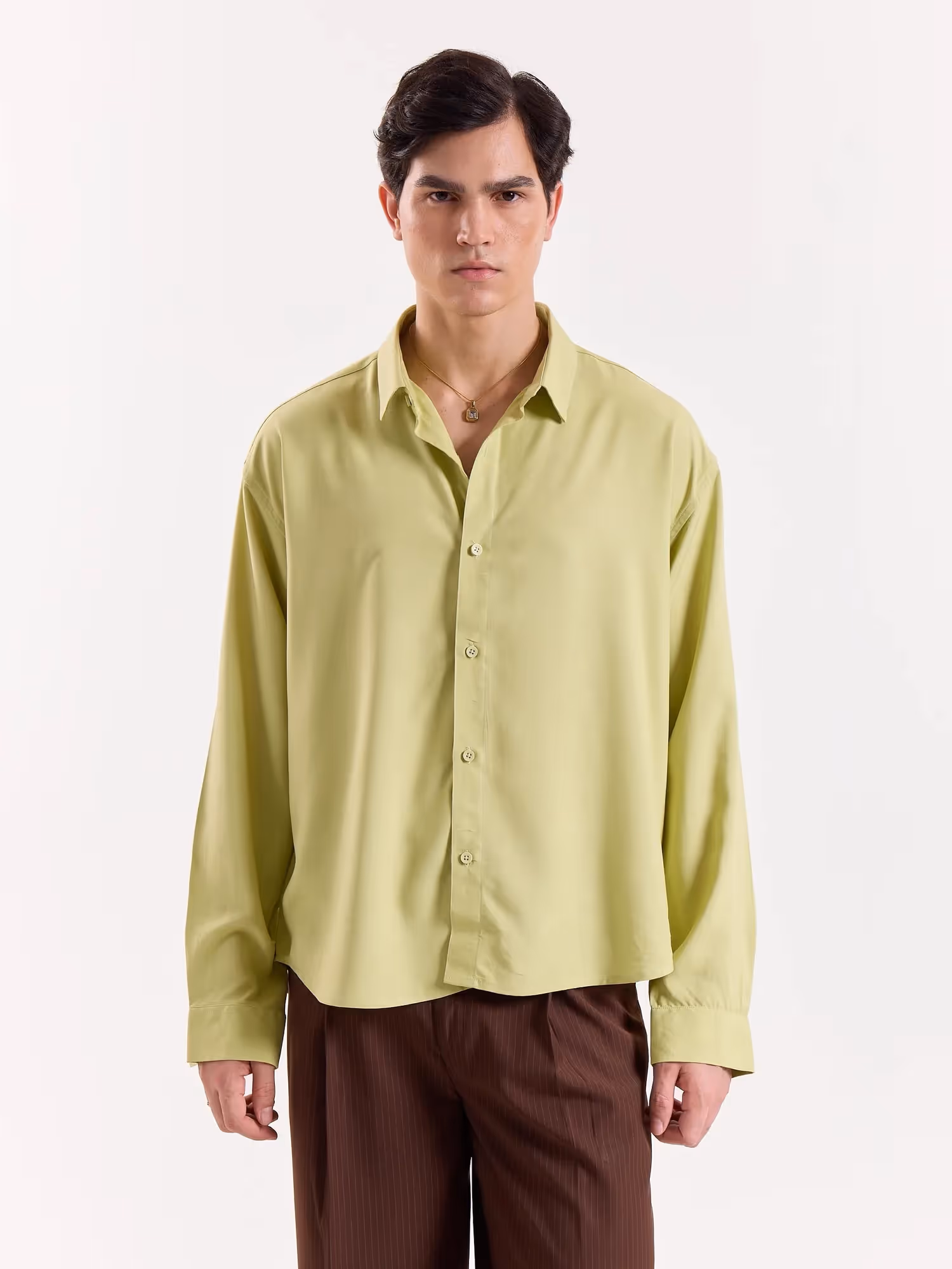 Vivid Jade Drape Shirt  image 2