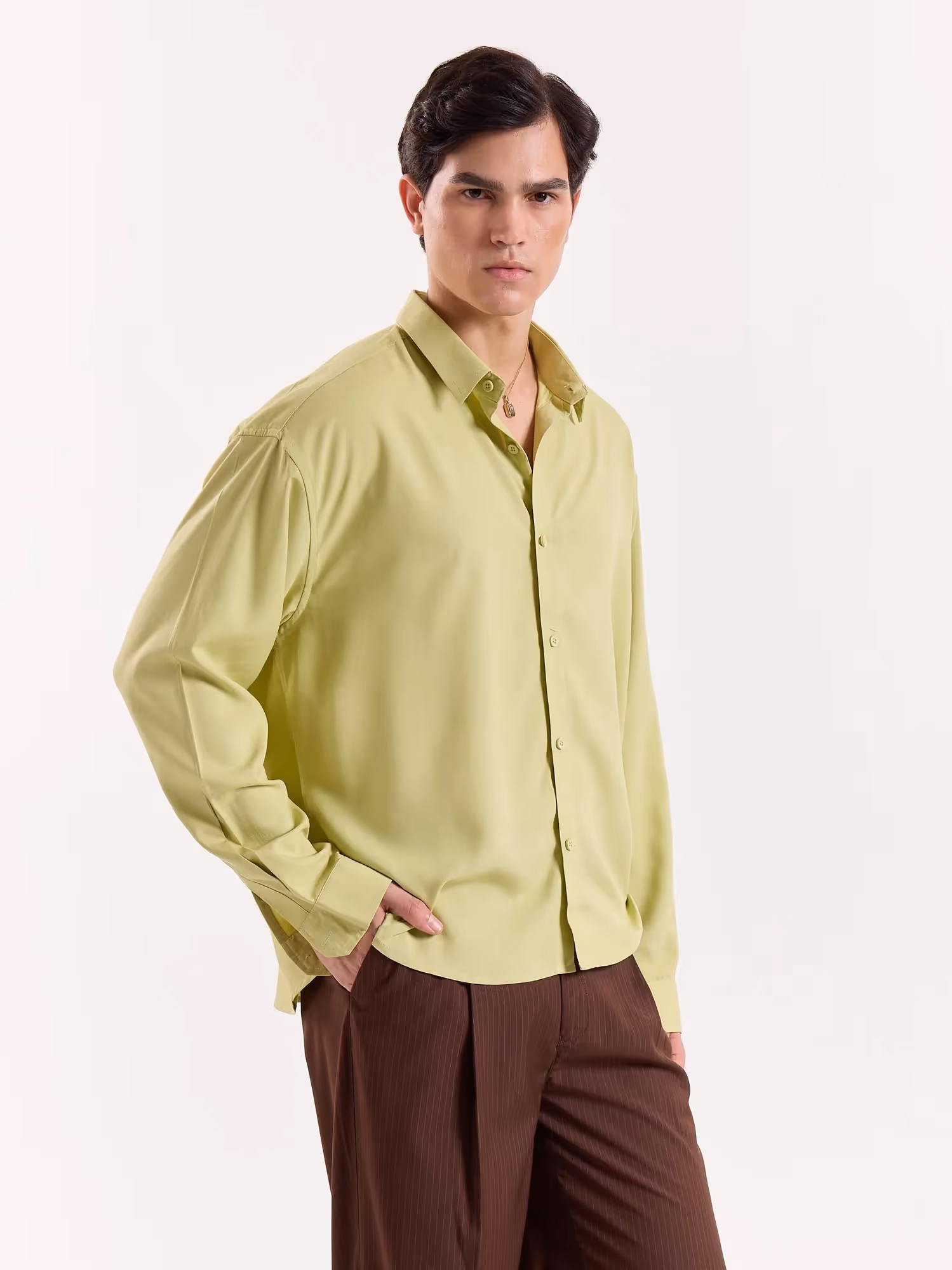 Vivid Jade Drape Shirt  image 4