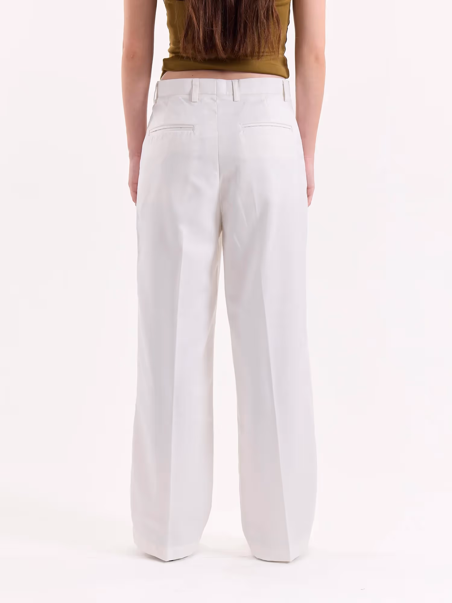 White Baggy Fit Trousers  image 7