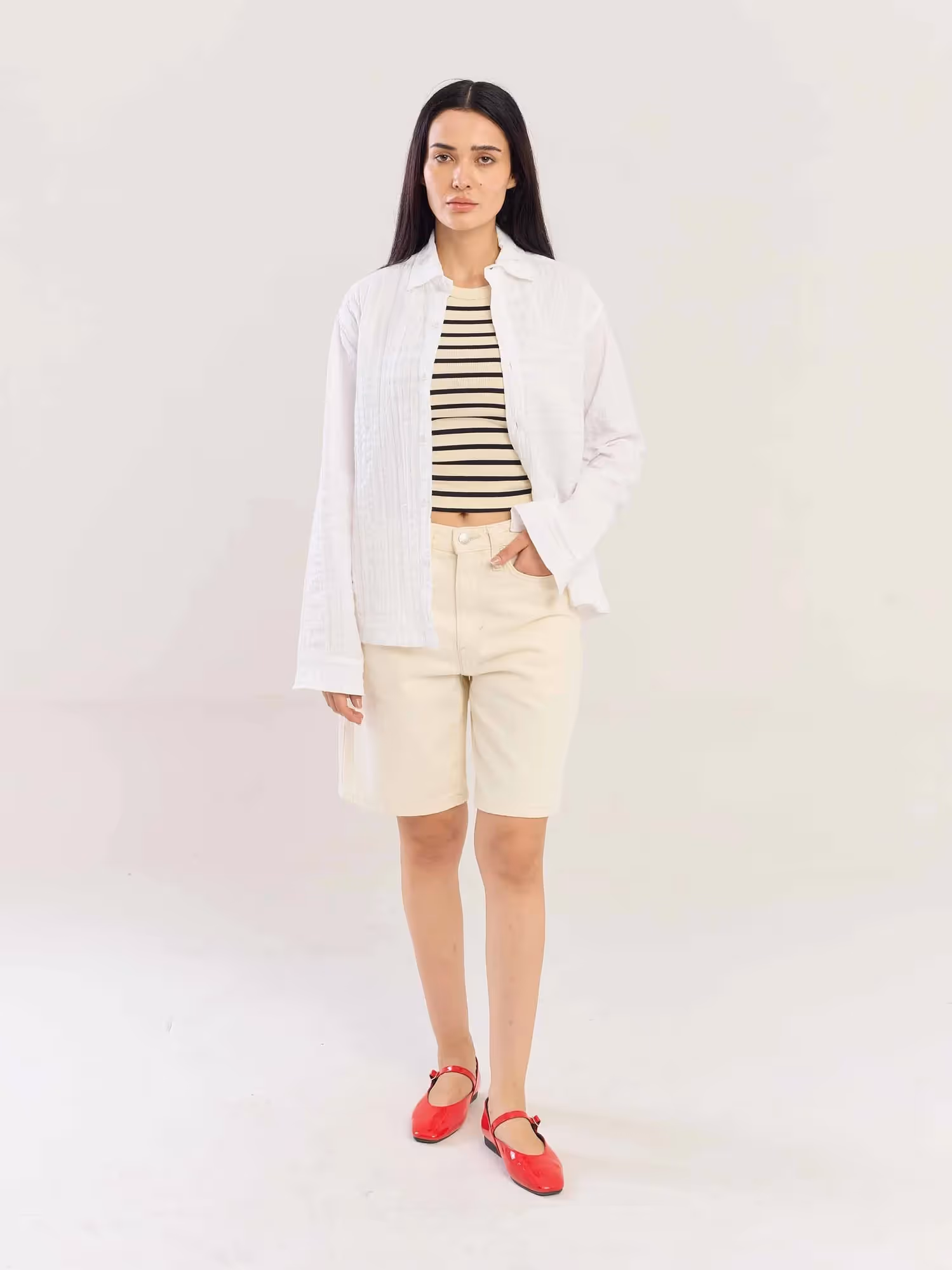 White Flowing Shirt image 4