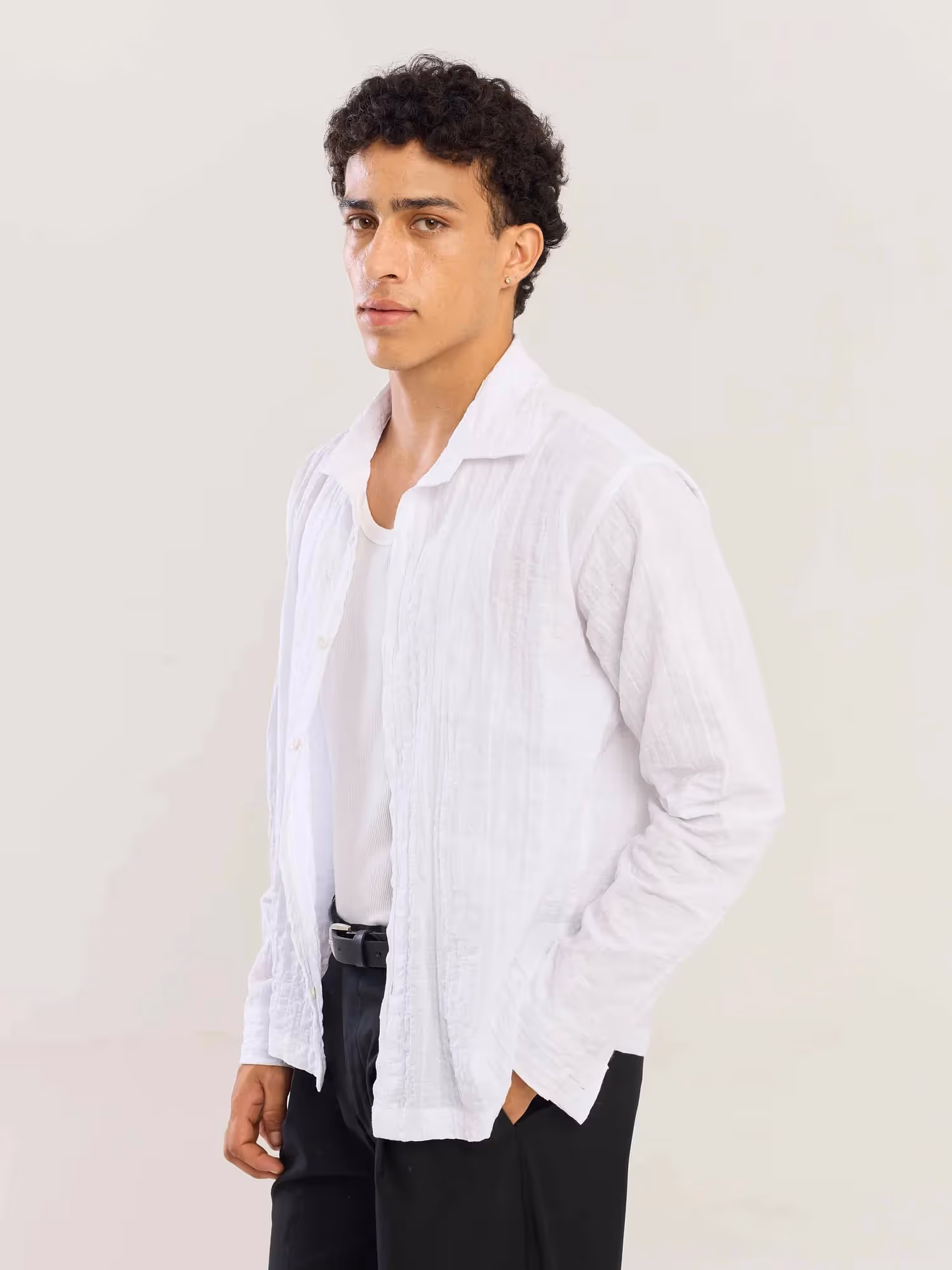 White Flowing Shirt image 5