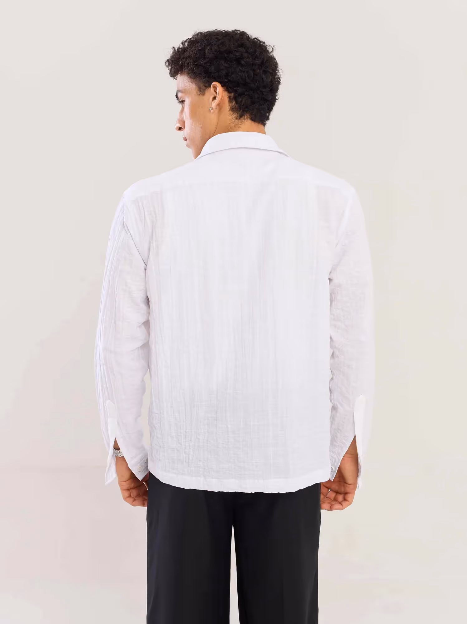 White Flowing Shirt image 8