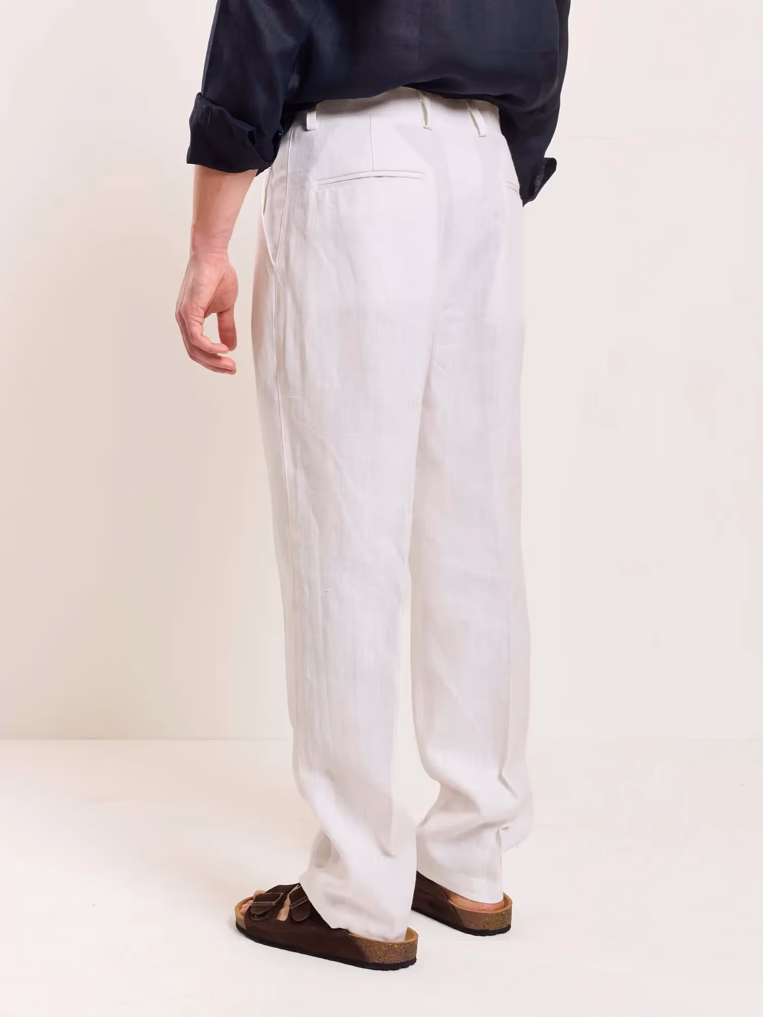 White Linen Trousers image 5
