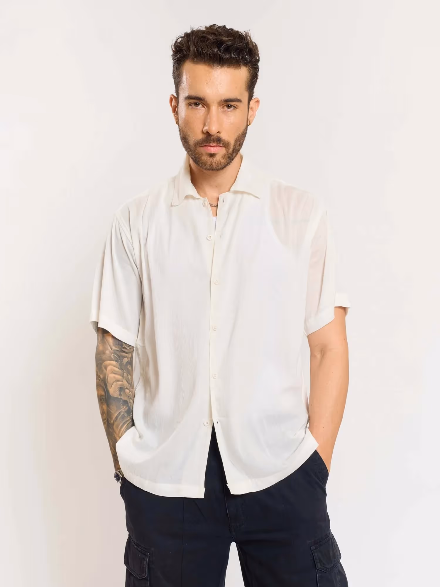 White Wrinkled Shirt image 1