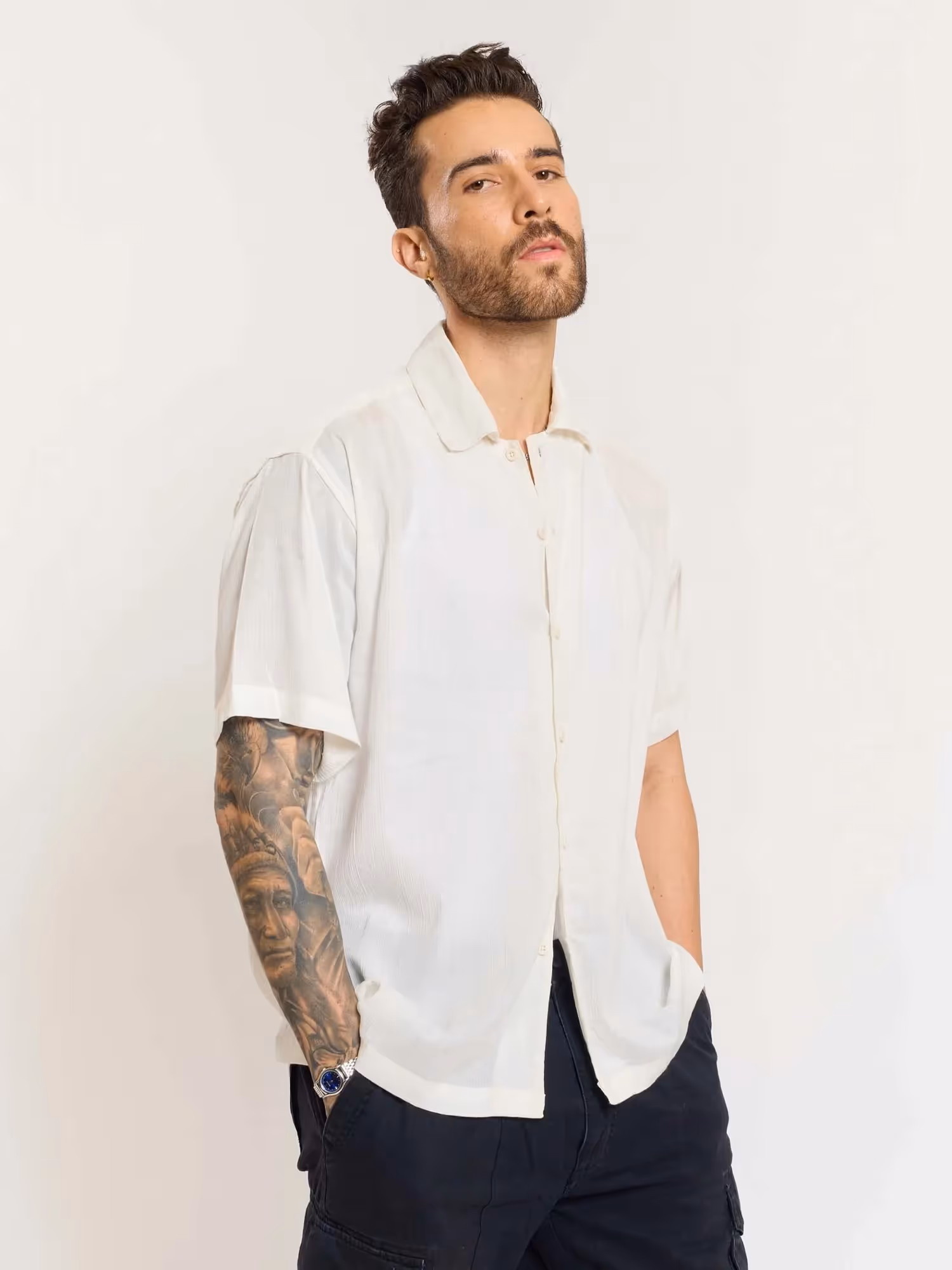 White Wrinkled Shirt image 4