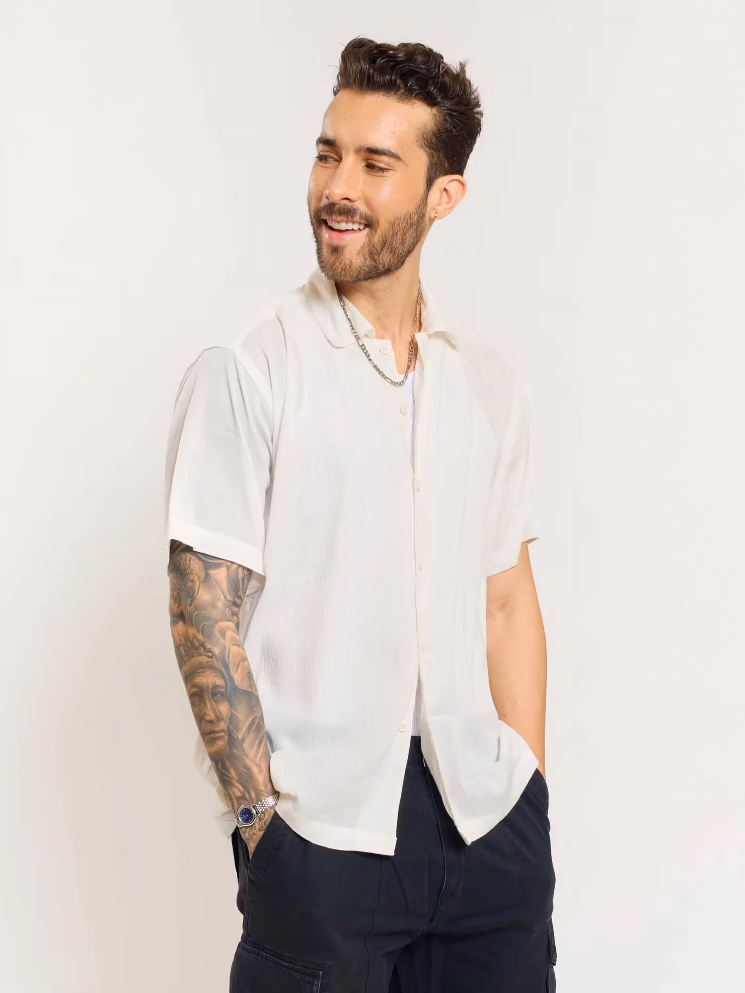 White Wrinkled Shirt image 6
