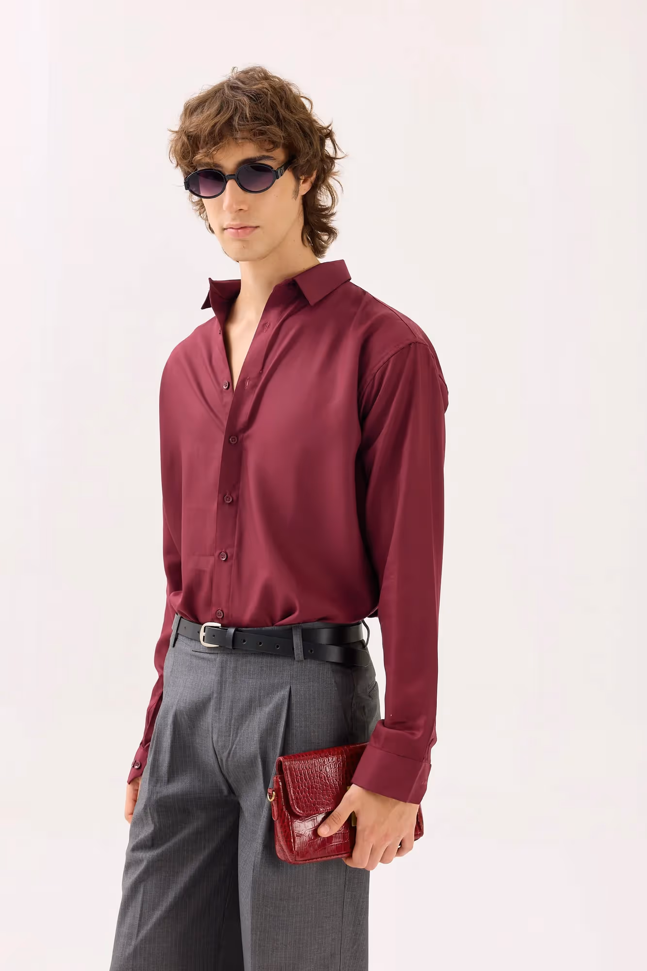 Wine Drape Shirt  image 5