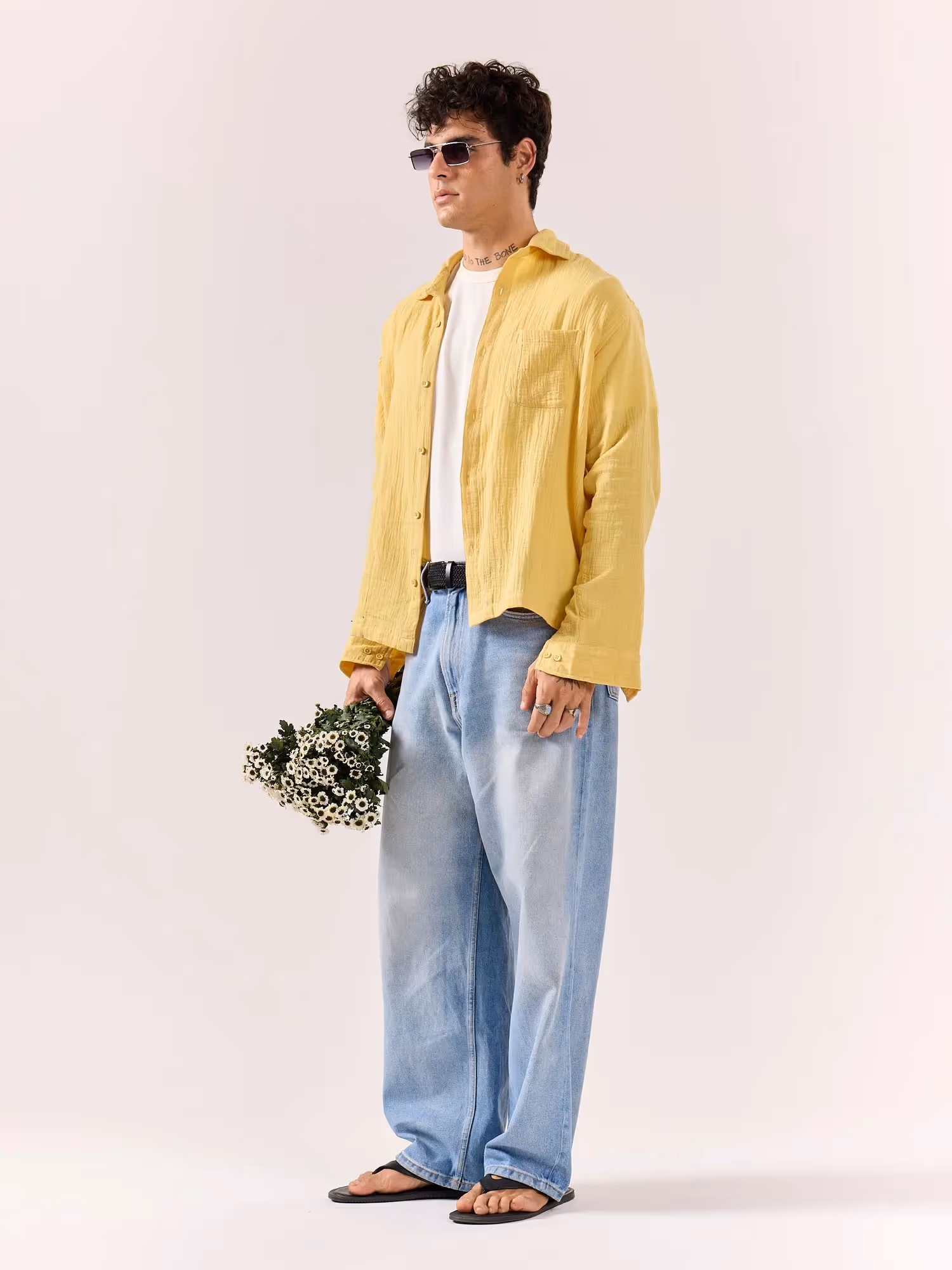Yellow Gauze Holiday Shirt image 2