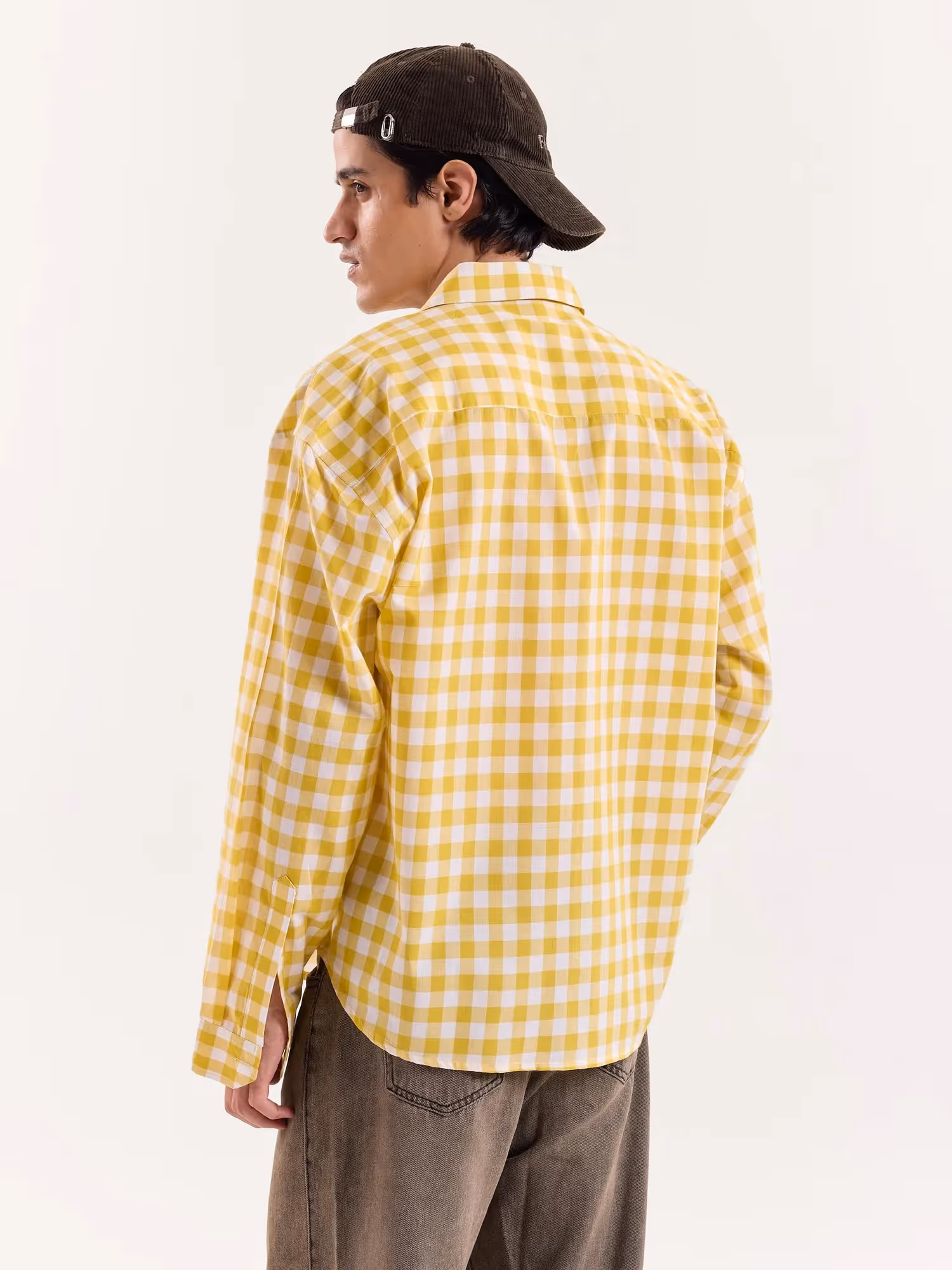 Yellow Gingham Cropped Shirt image 8