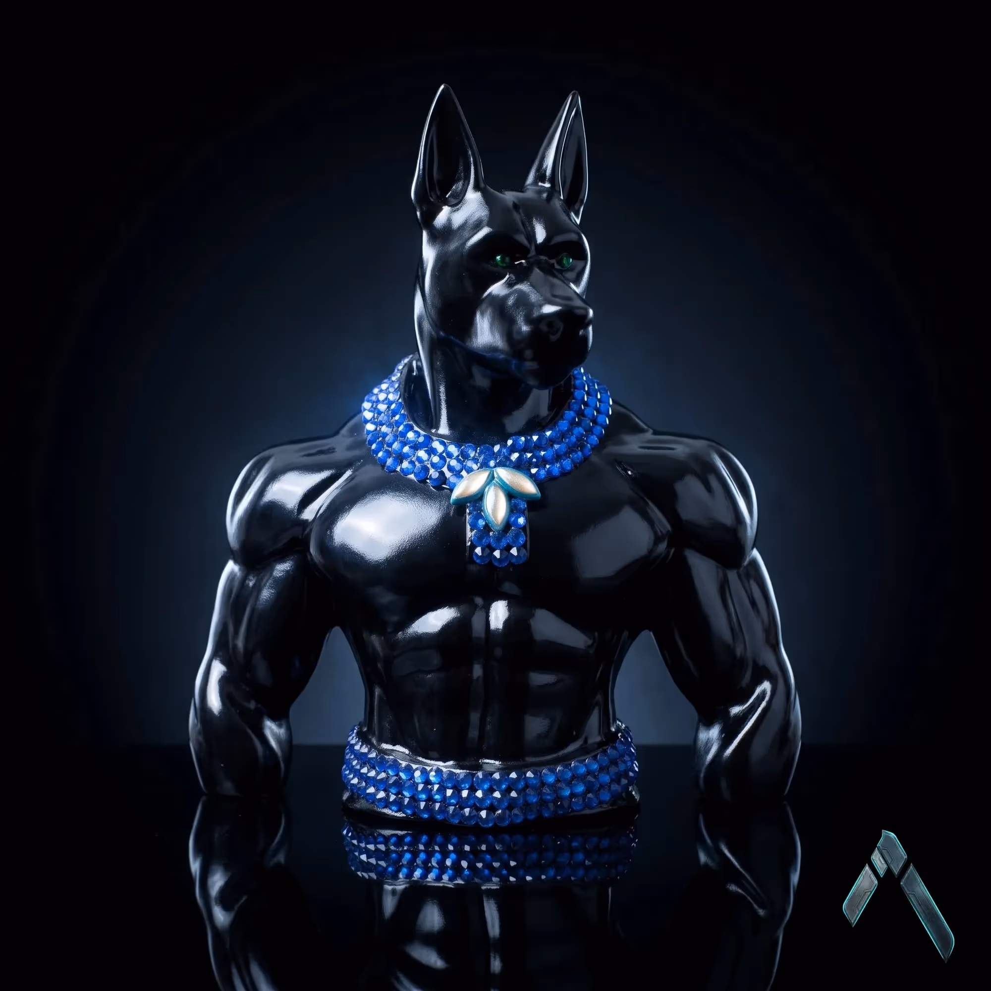 Anubis Muscular Bust Sculpture  image 1