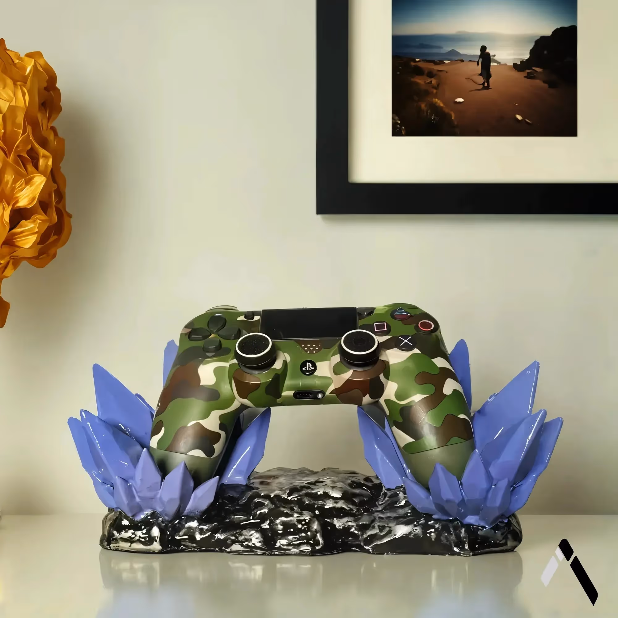 Crystal Controller Stand Blue Gemstone Finish  image 1