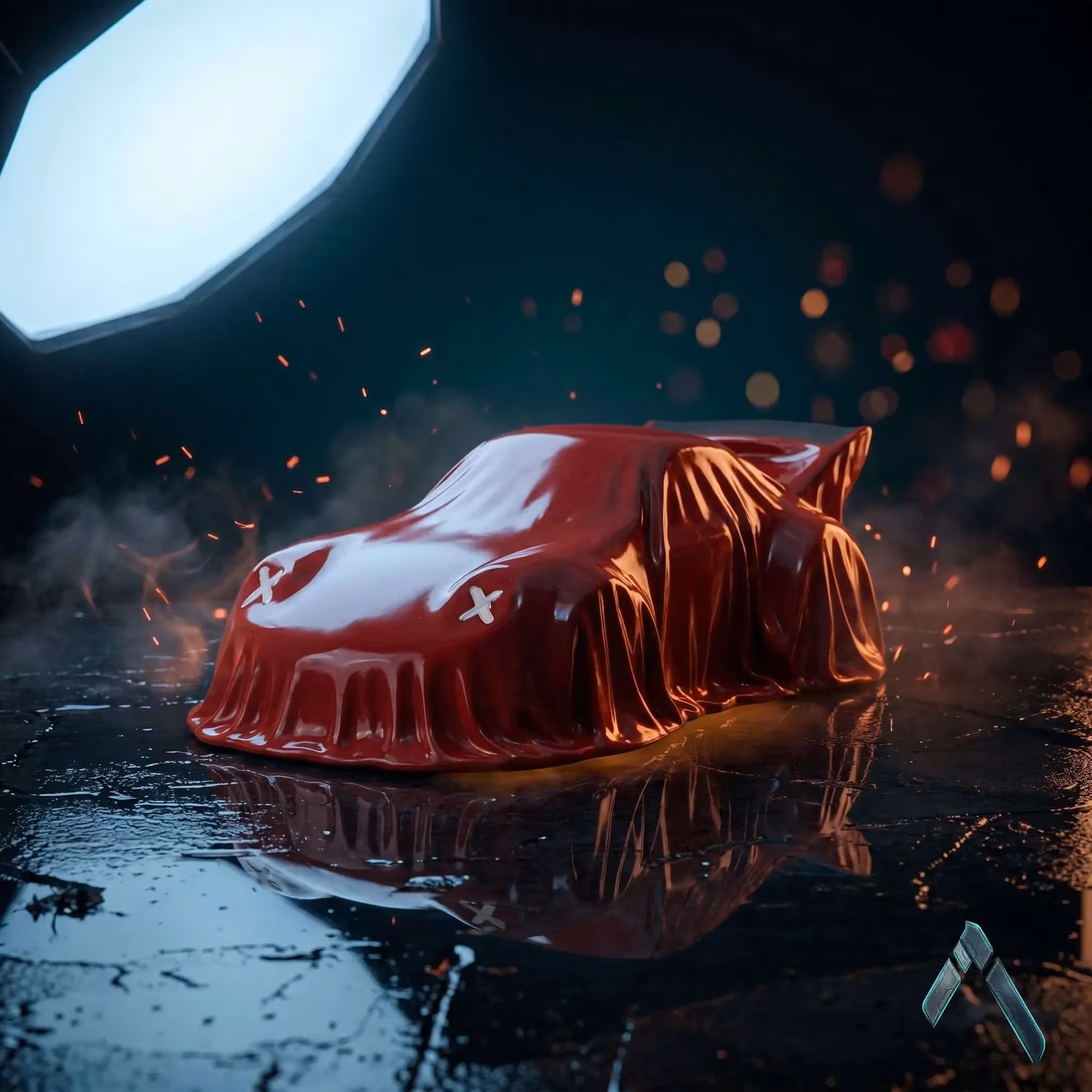 Ghost Porsche Sculpture  image 1