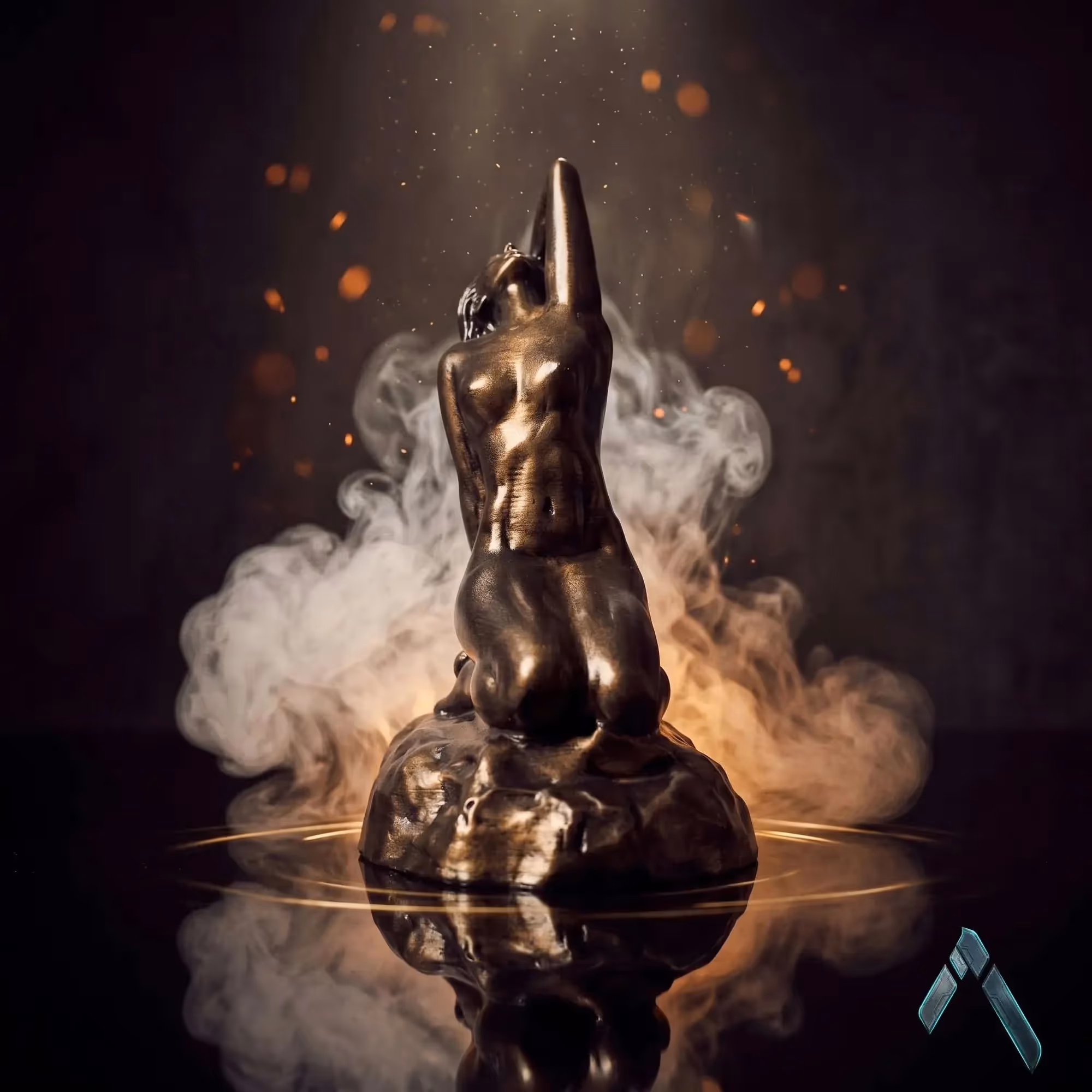 Nude Goddess Kneeling Sculpture image 1