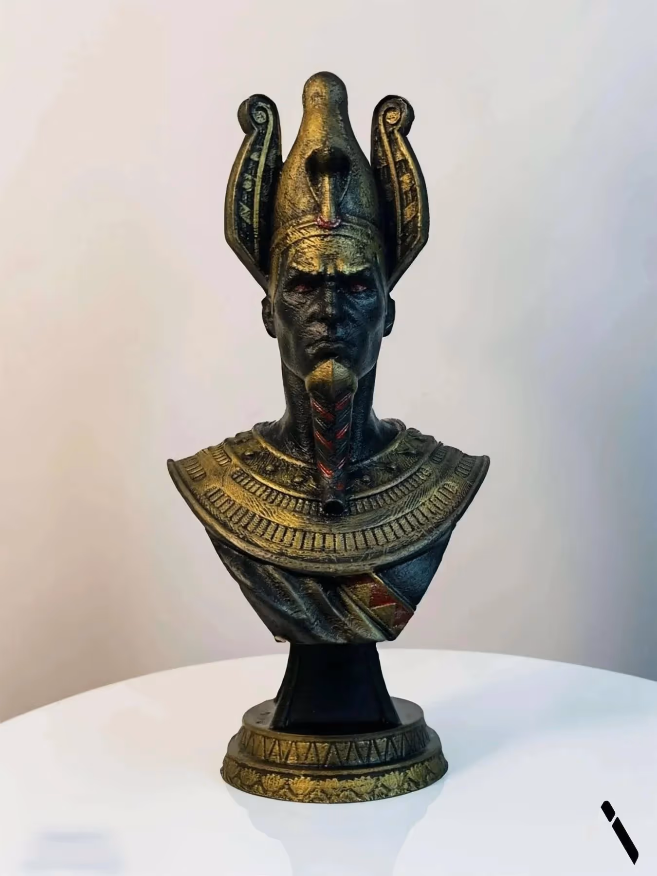 Osiris Egyptian God Bust Sculpture  image 1