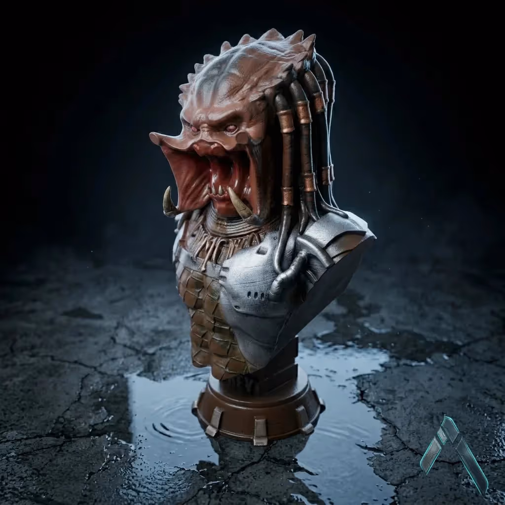 Predator Bust Sculpture  image 1