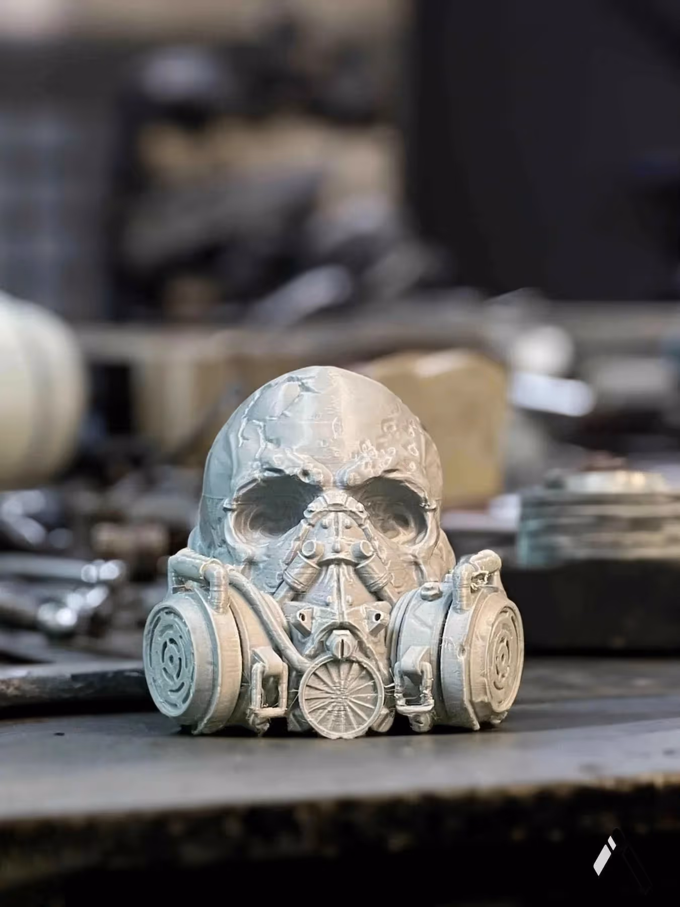 Skull Gas Mask Sculpture  image 2