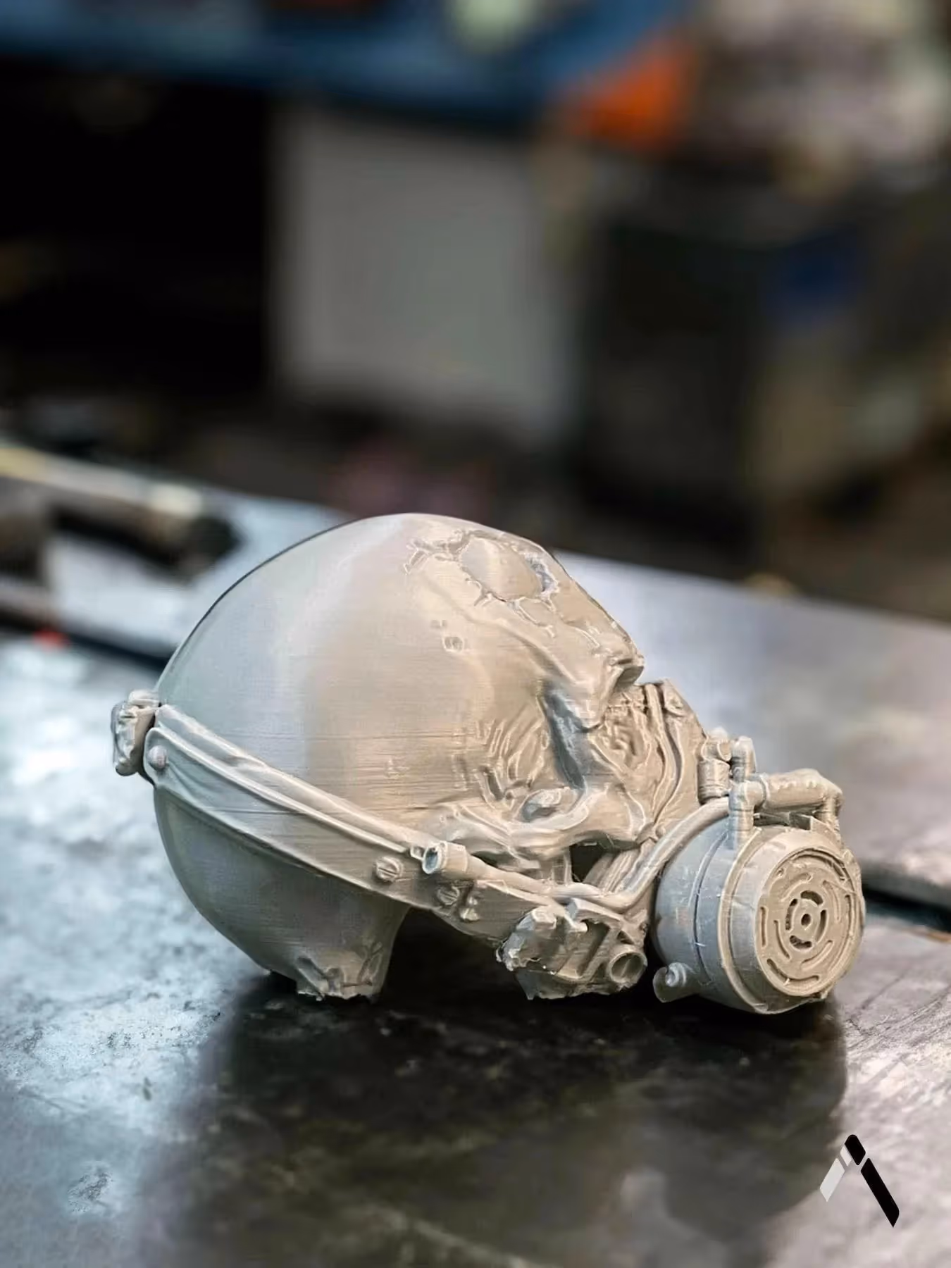 Skull Gas Mask Sculpture  image 3