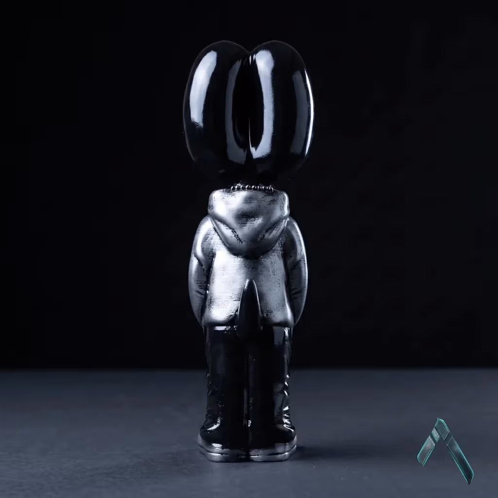 Snoopy Balloon Dog Figure Jet Black Gloss  image 3