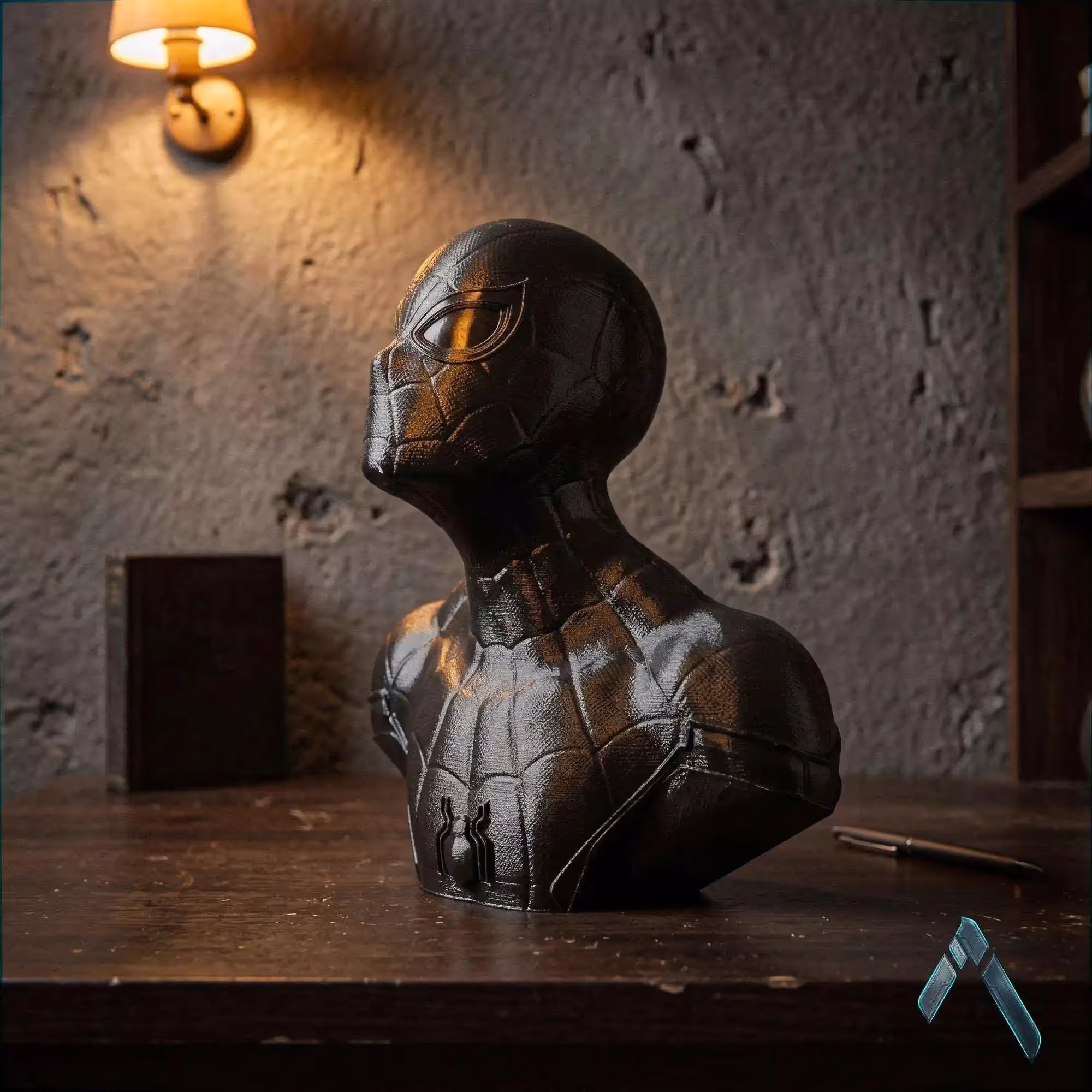 Spider-Man Black Suit Bust Sculpture image 2