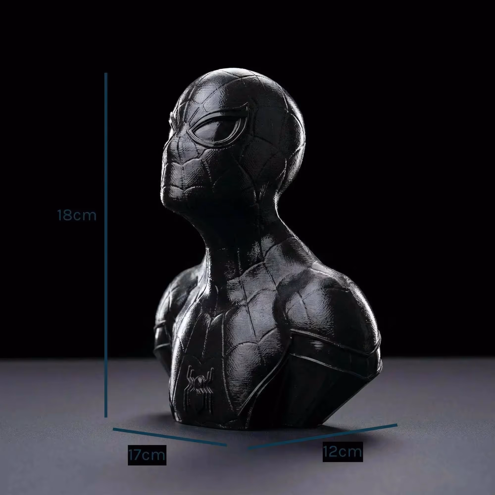 Spider-Man Black Suit Bust Sculpture image 4
