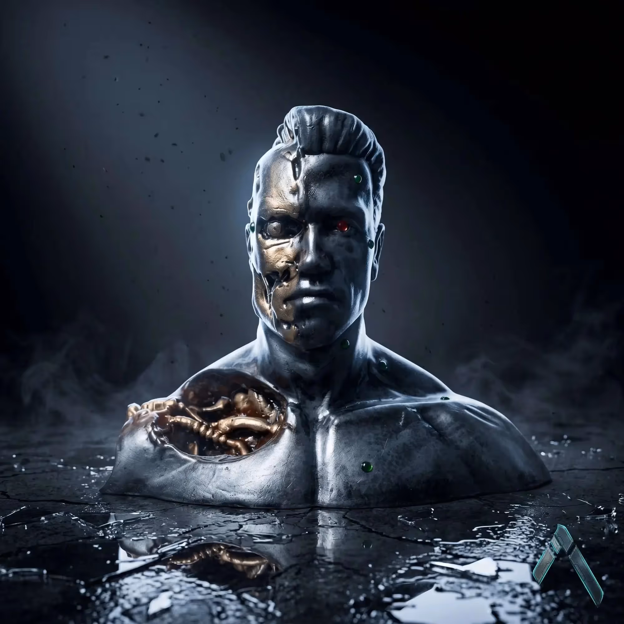Terminator 3 Arnold Schwarzenegger Bust Sculpture  image 1